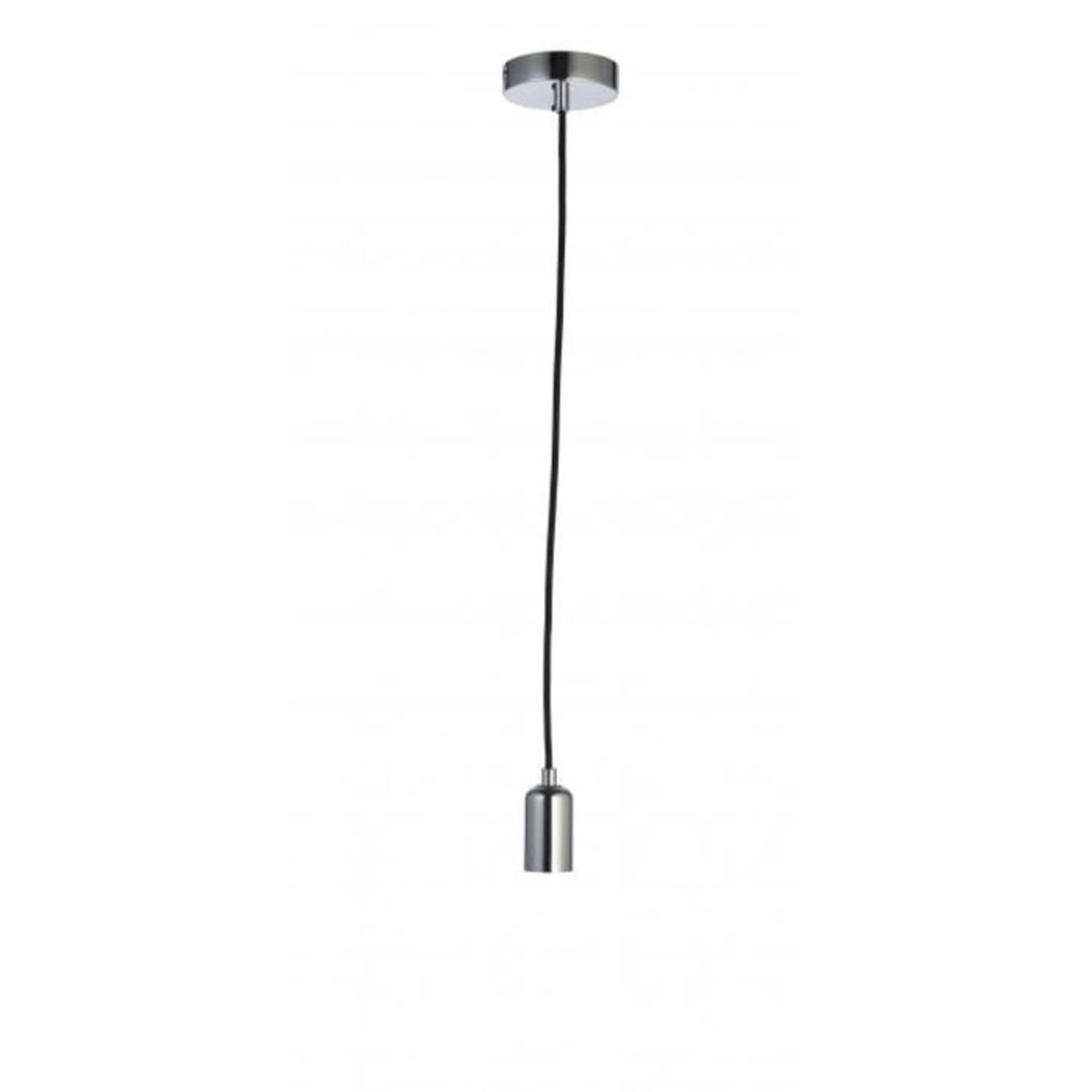 Endon Lighting, Studio Single Suspension Pendant Lampholder (POLISHED CHROME FINISH) (22cm -