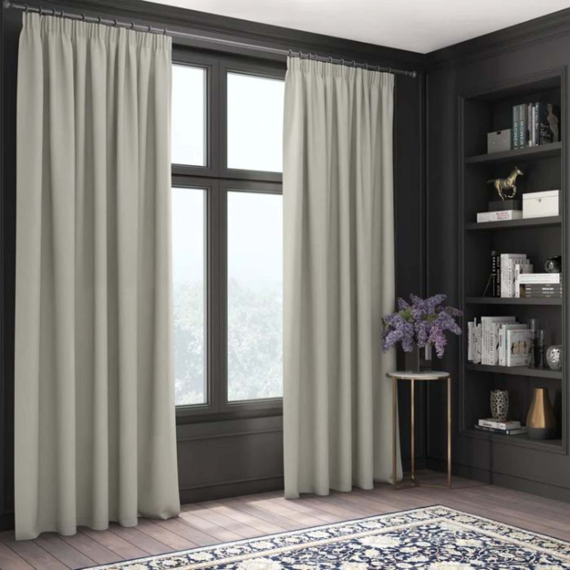 Brambly Cottage, Herrington Pencil Pleat Blackout Thermal Curtains (CREAM) (168 W x 137 D cm) -