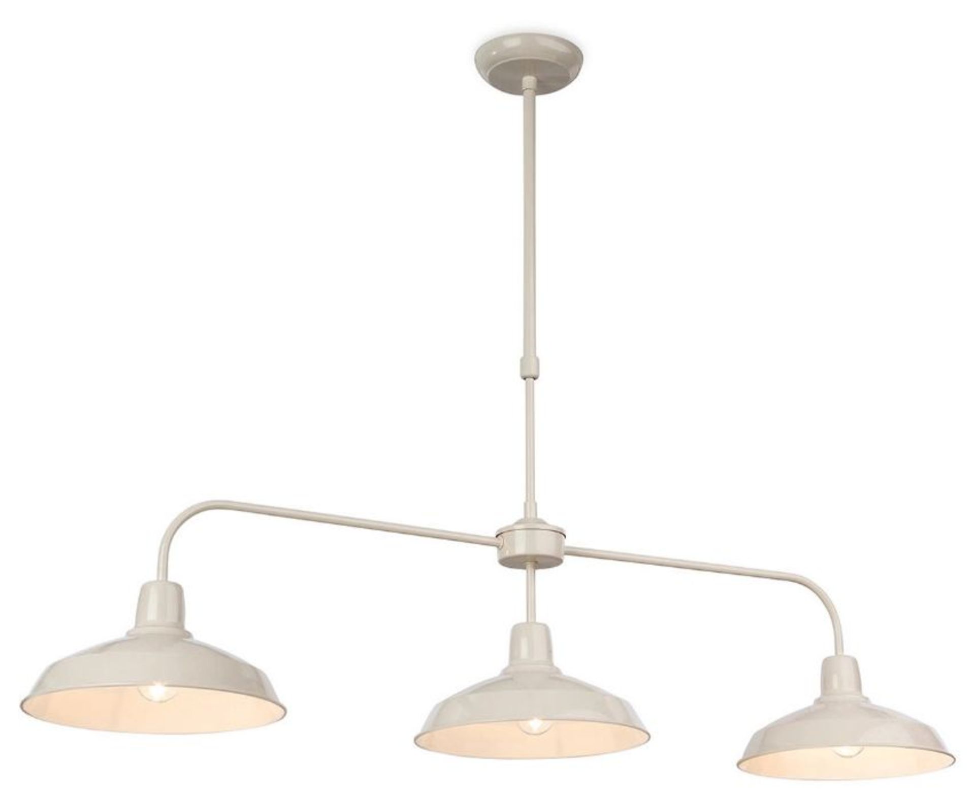 First Light, Lounge 3 Light Cream Bar Pendant (CREAM FINISH) (P761/49)