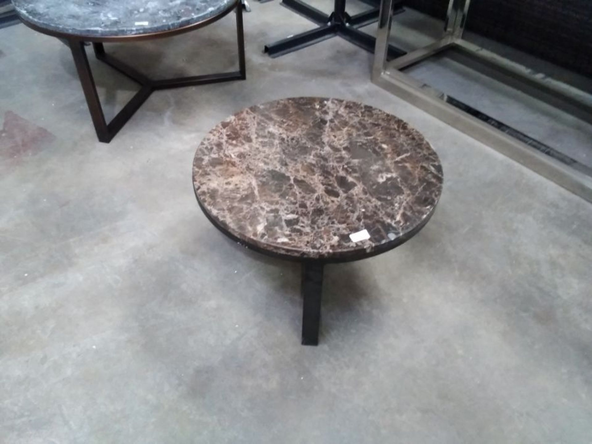 Shoreditch Black Metal and Grey Travisso Coffee Table, Small (6 -433 -703339)