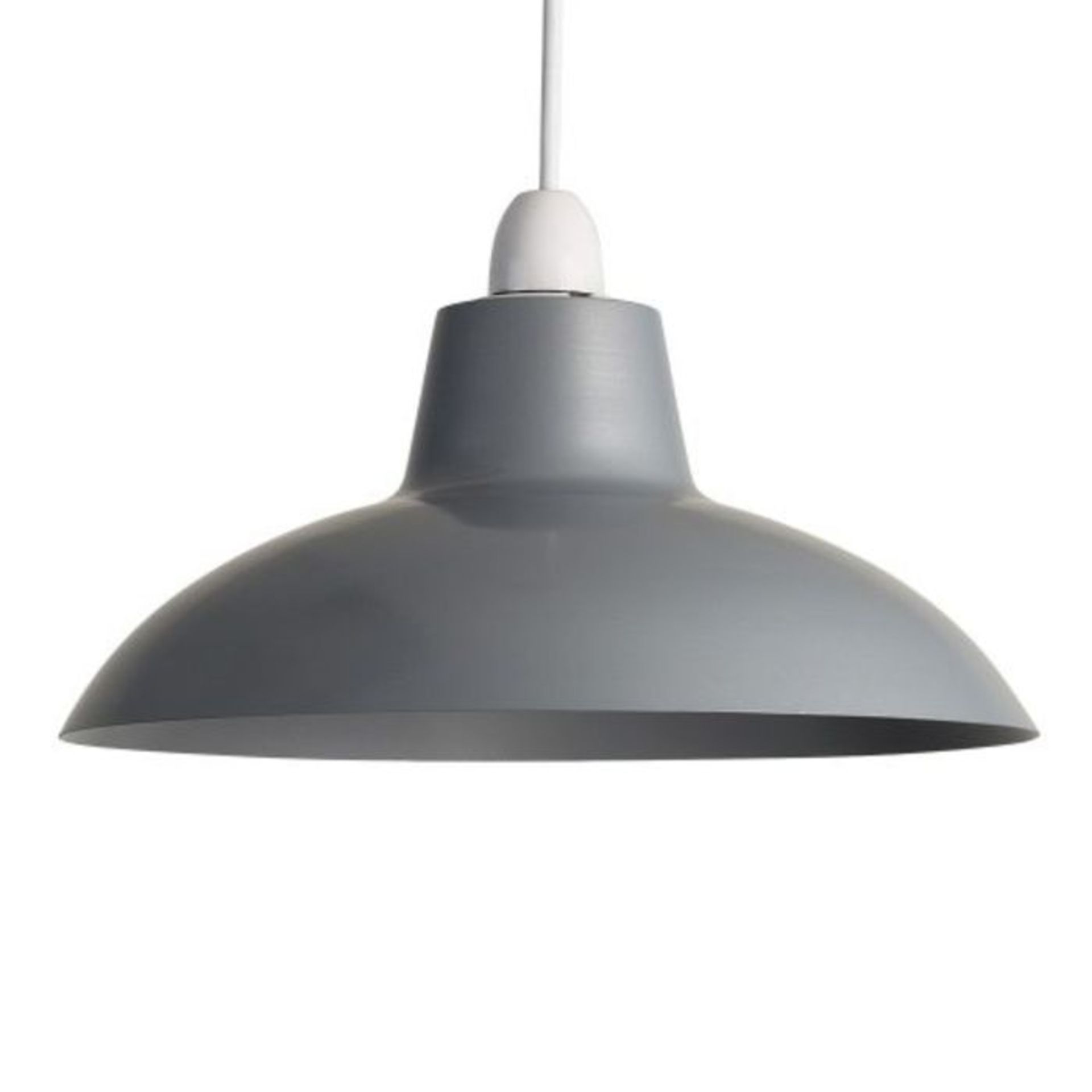 MiniSun , Civic Metro Style Metal Pendant Shade (DARK GREY FINISH) (28753/41)