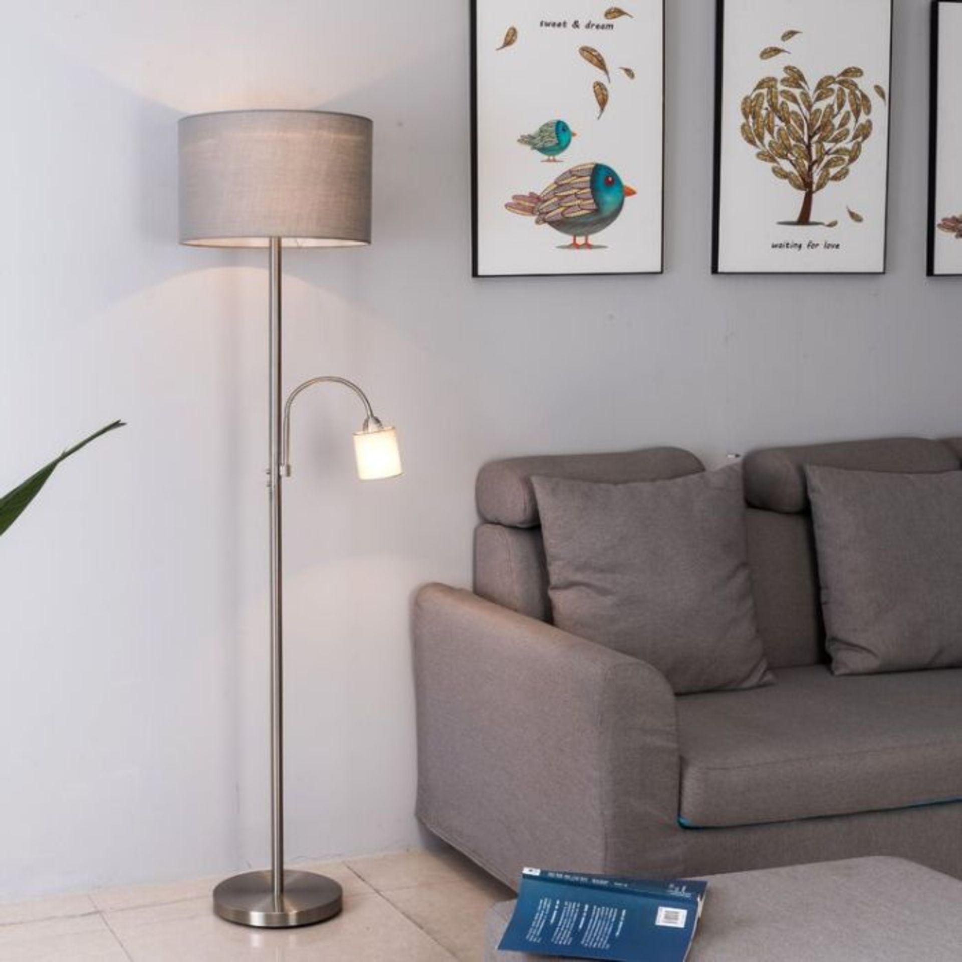 Zipcode Design, Chapell 160cm Tree Floor Lamp (SATIN NICKEL FINISH) (NO SHADE) - RRP £139.99 (