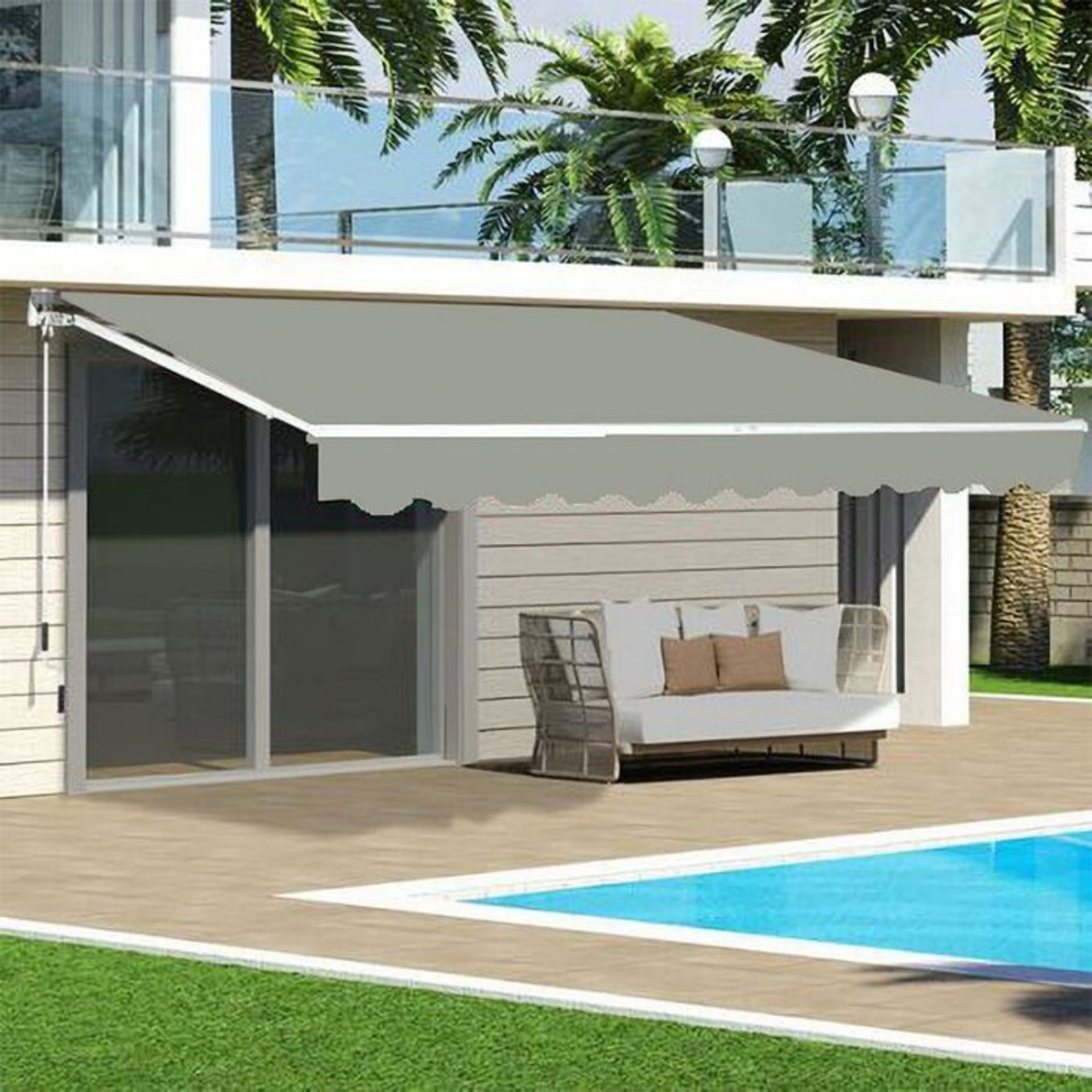 Sol 27 Outdoor,Jeanette 300m W x 250m D Retractable Patio Awning (BOXED, RETURN, NOT CHECKED) RRP -£