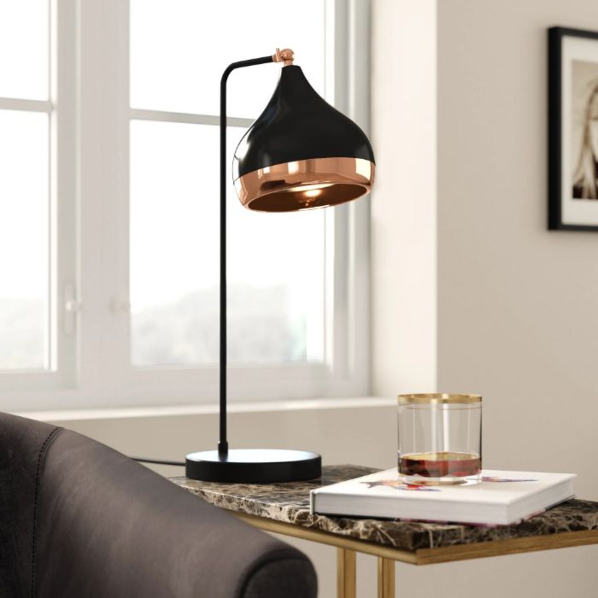 Willa Arlo Interiors, Folse 52cm Desk Lamp (BLACK & COPPER ACCENT) - RRP £106.99 (QYUT3223 - 29121/