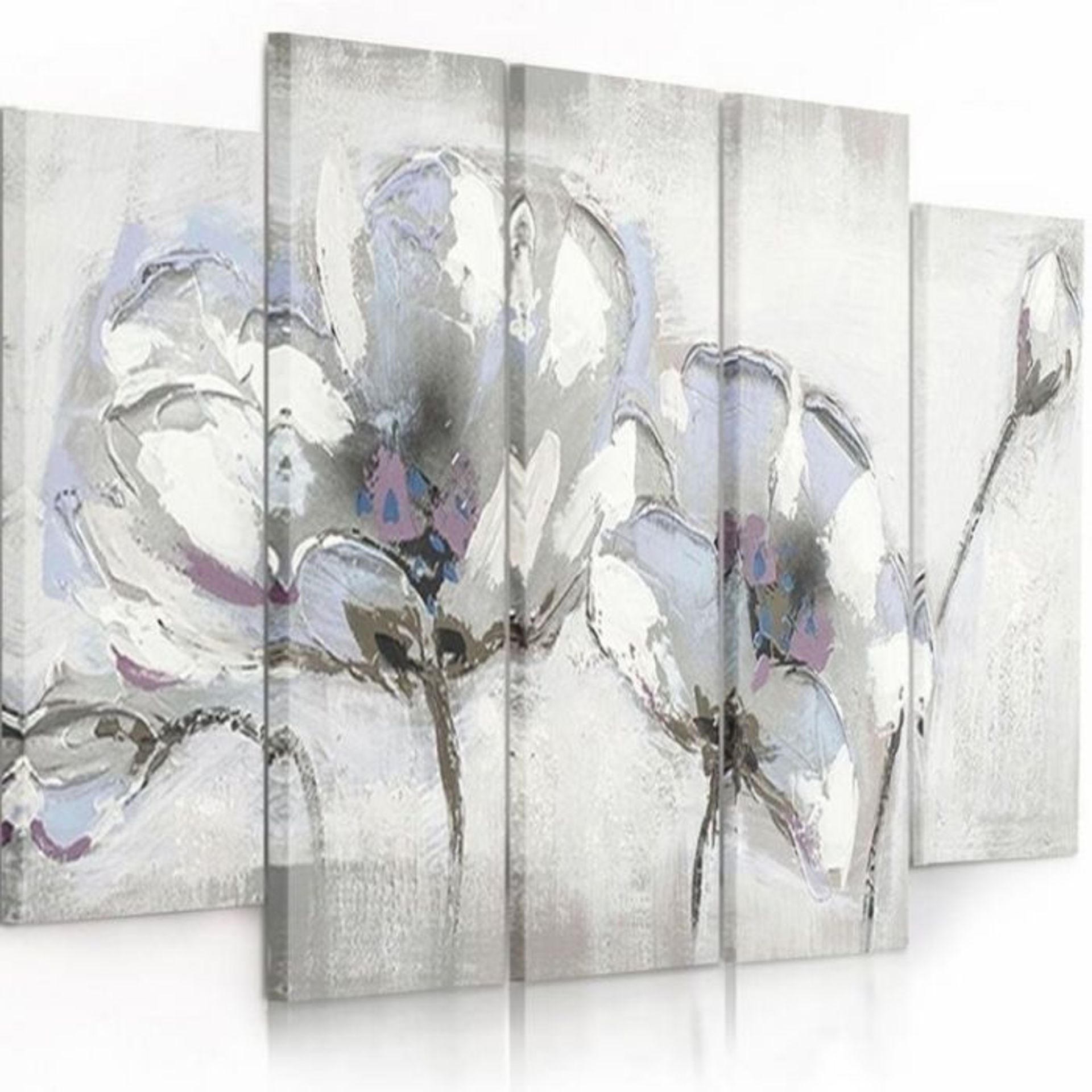 Brayden Studio, Painted Flowers - 5 Piece Print (100cm H x 200cm W x 3cm D) - RRP £165.99 (