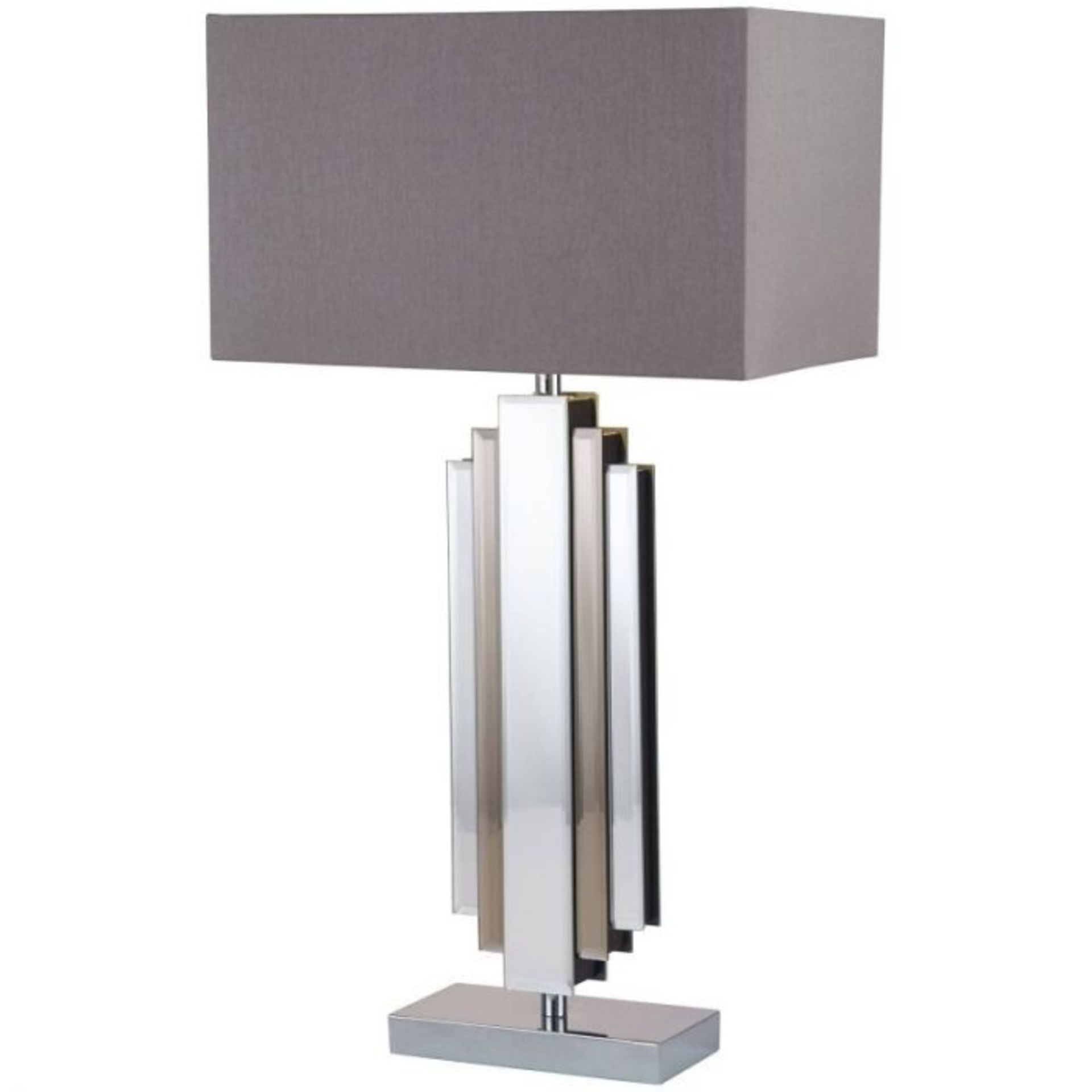 Canora Grey, Bunny 62cm Table Lamp (CHOME & GREY SHADE) - RRP £136.99 (OBSJ1457 - 29121/43)