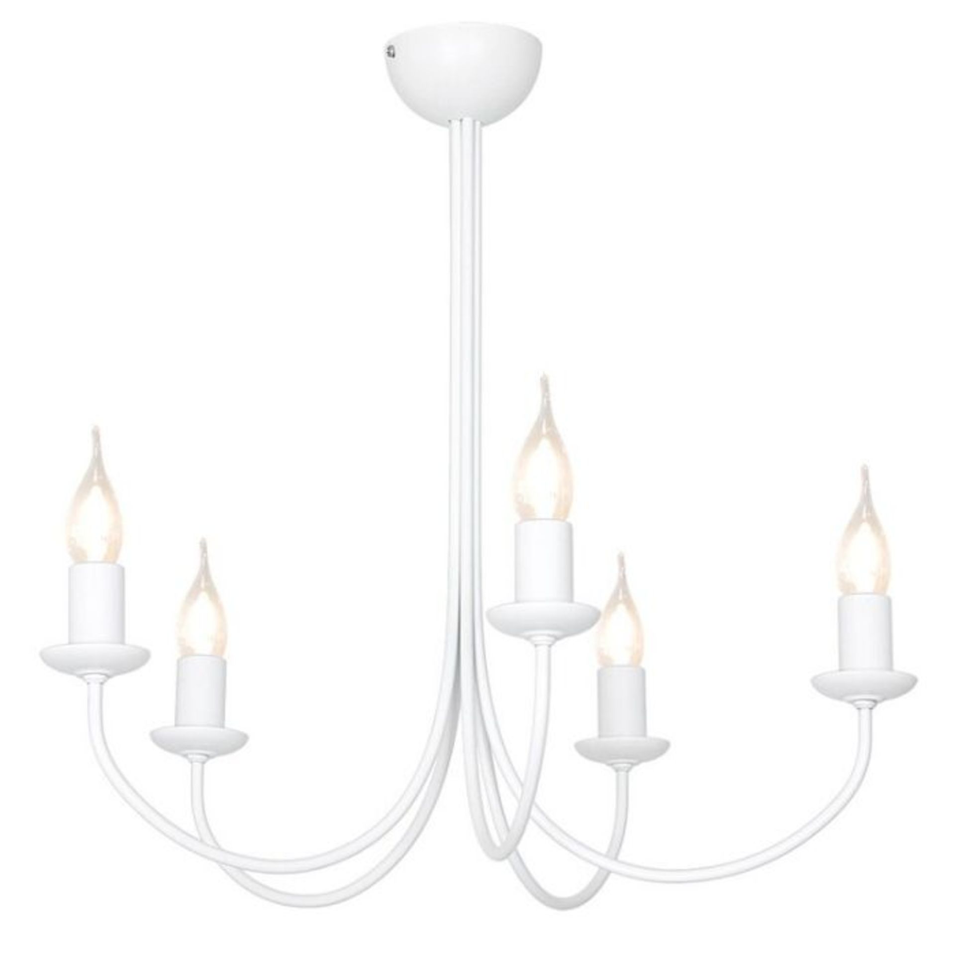 Lily Manor, Godsey 5-Light Candle Style Chandelier (WHITE) - RRP £174.99 (KLAY1956 - 26167/33)