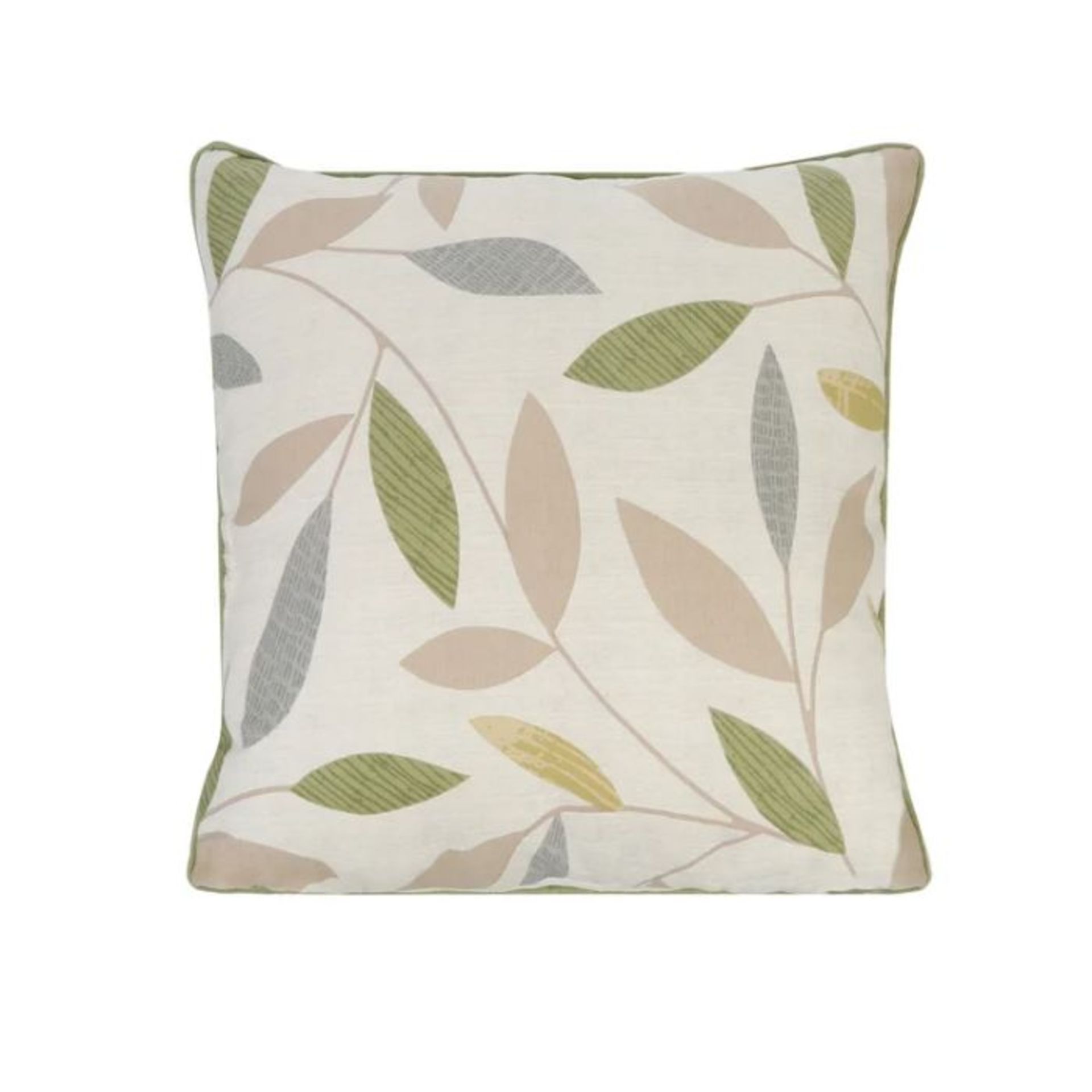 Zipcode Design, Alariz Cotton Modern Leaf Trail Scatter Cushion (GREEN) (43cm) - RRP £10.99 (