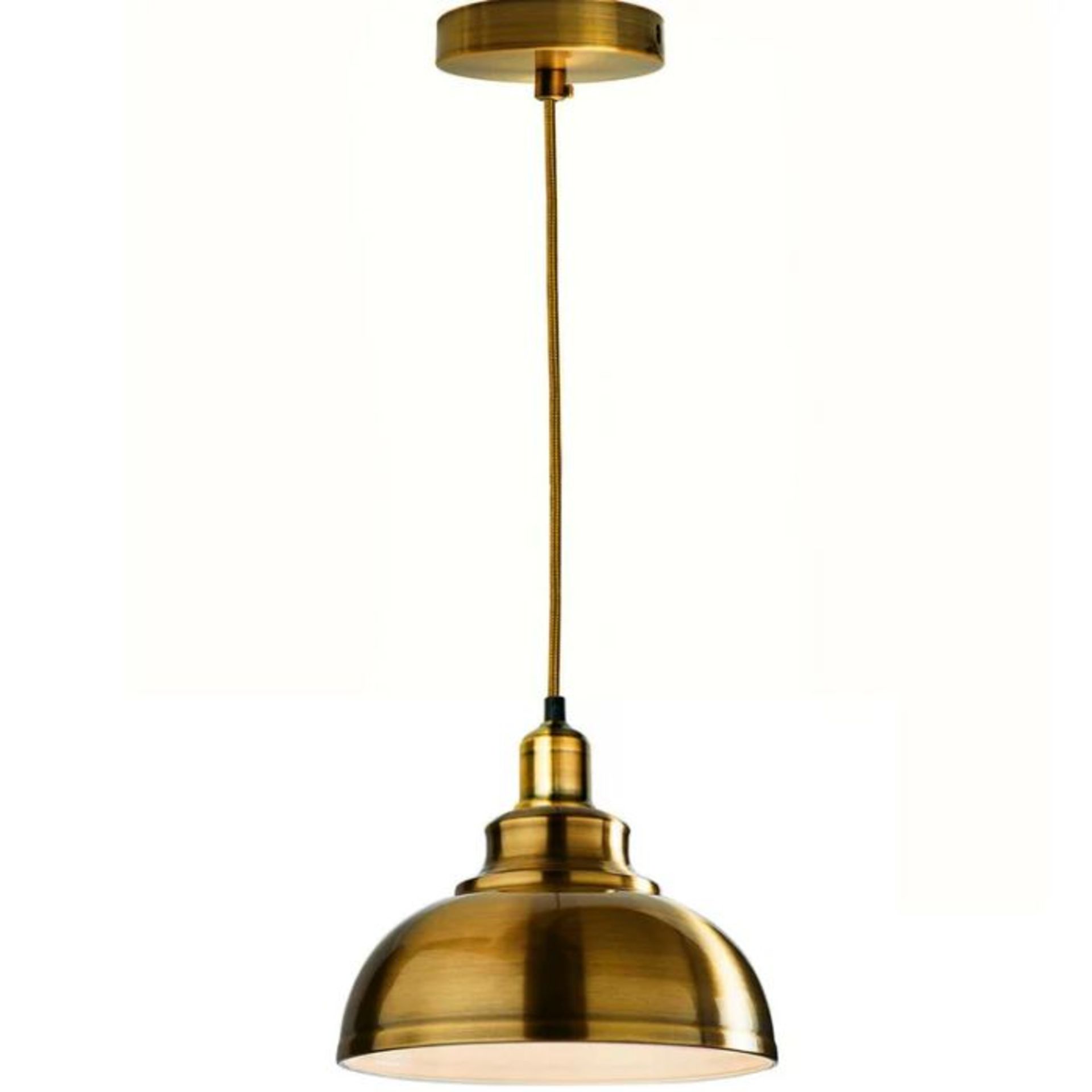 Williston Forge, Set of 2, Reinert 1 - Light Dome LED Pendant (GOLD FINISH) - RRP £34.99 (JDKS1899 -