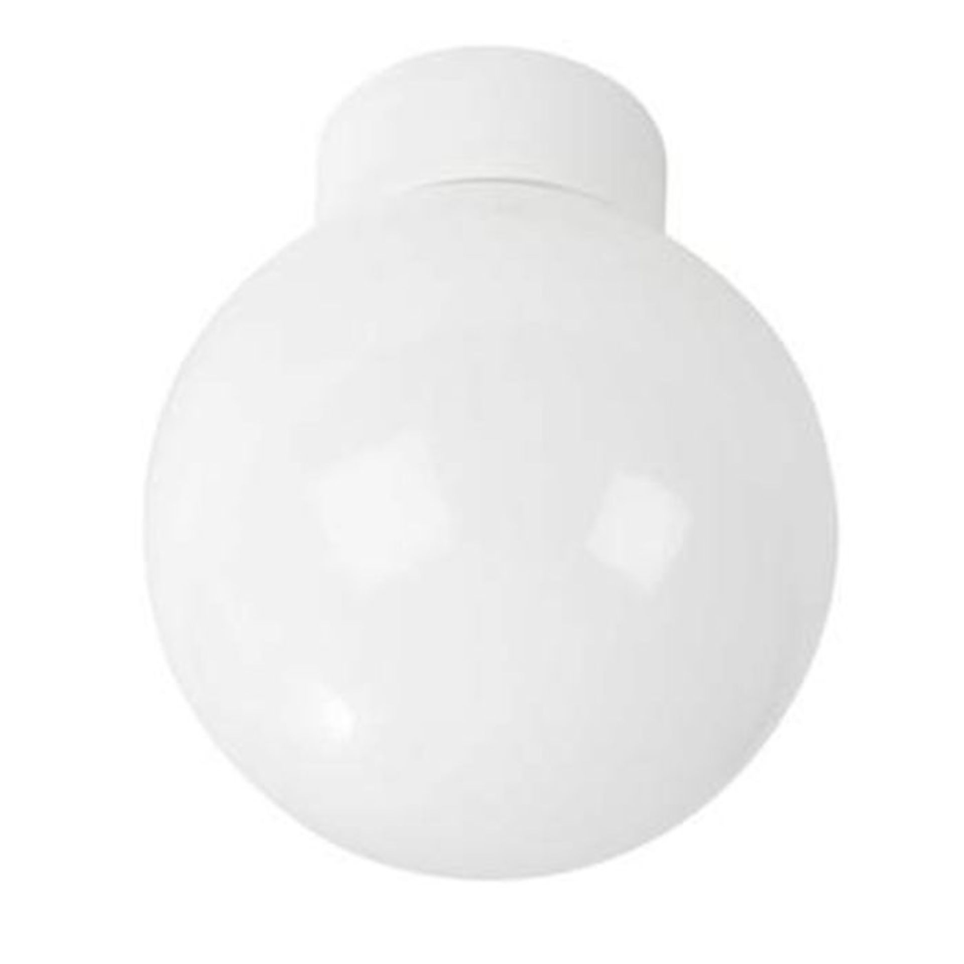 1 - Light Globe Semi Flush Mount Ceiling Fixture (WHITE GLASS & CHROME BASE FINISH) (FTCL1306) (