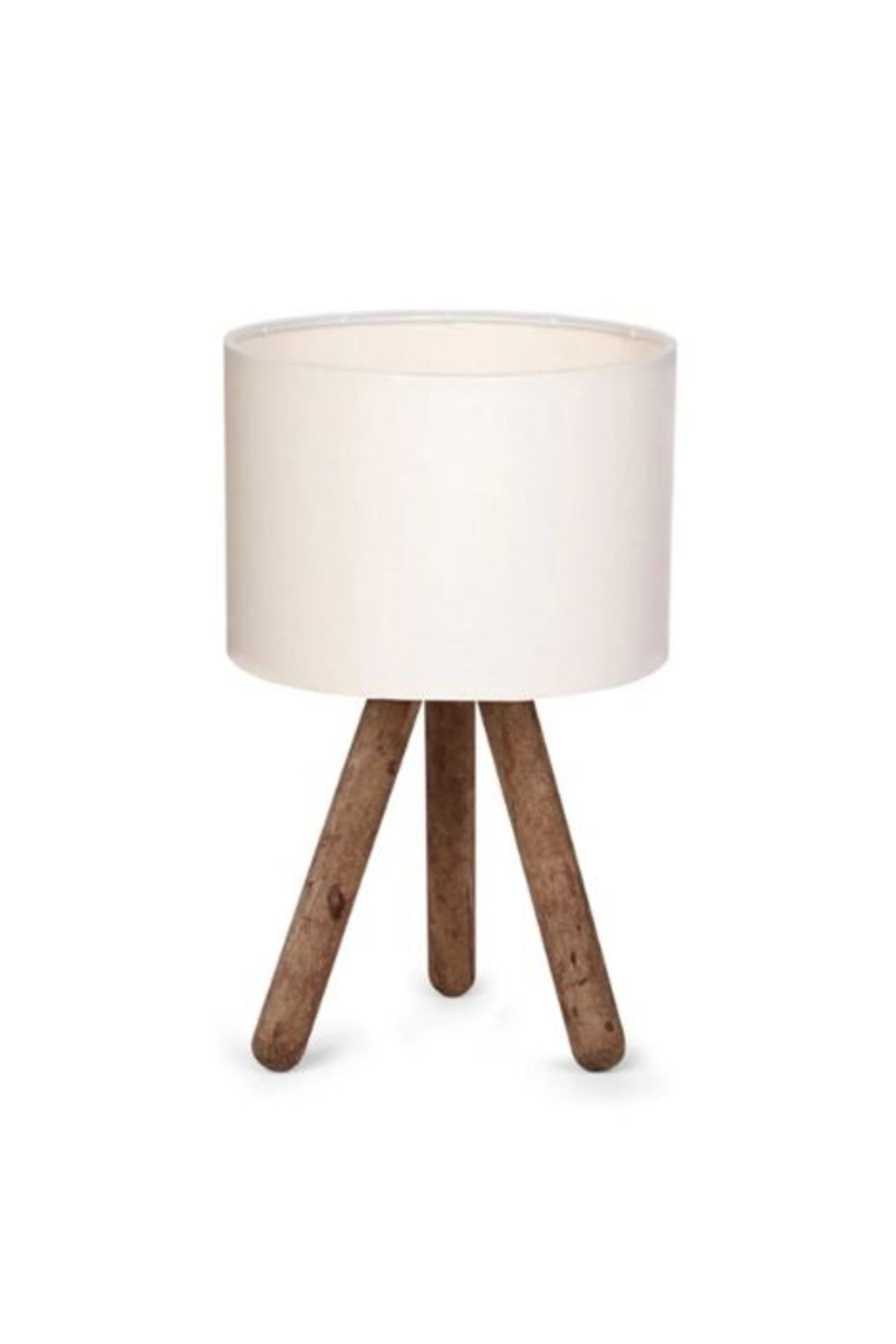 Wade Logan, Table Lamp (DARK WOOD & WHITE SHADE) - RRP £33.99 (ESDD3454 - 29329/10)