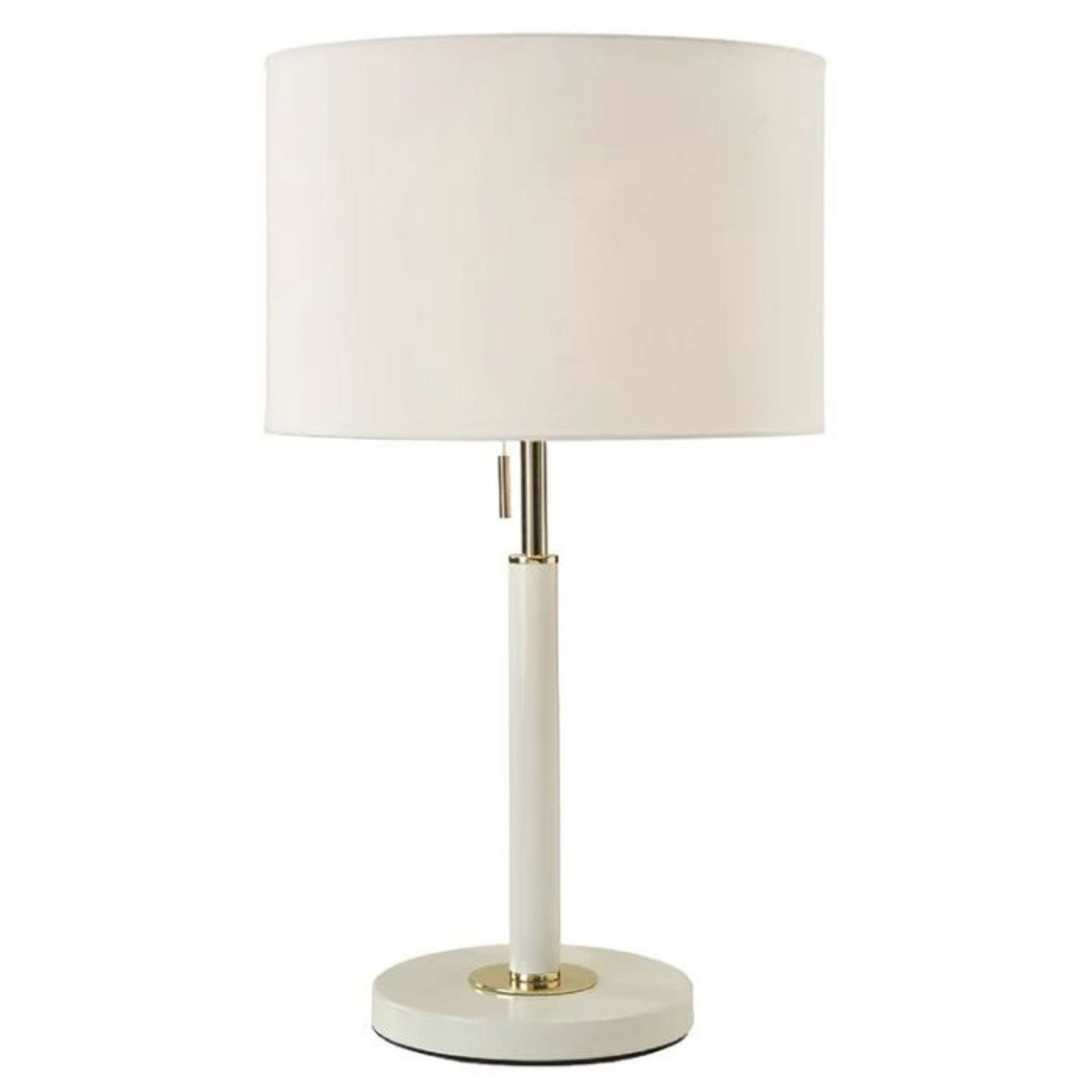 Latitude Run, Gerson 58.5cm Table Lamp (IVORY/GOLD ACCENT & WHITE SHADE - RRP £74.99 (VLJ2412 -