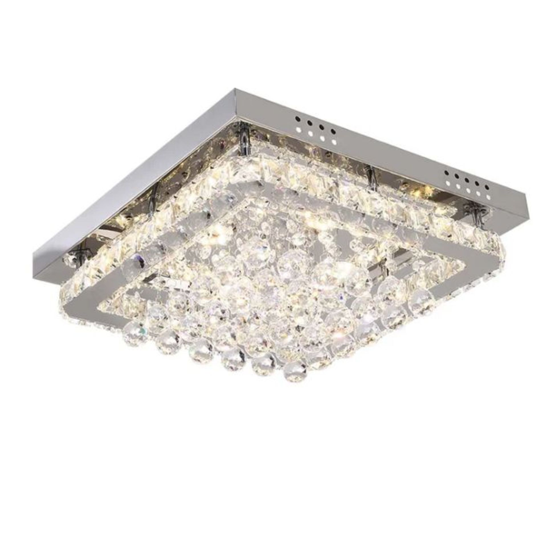 Willa Arlo Interiors, Marmie 1-Light 40cm LED Flush Mount (CRYSTAL & CHROME FINISH) - RRP £99.99 (