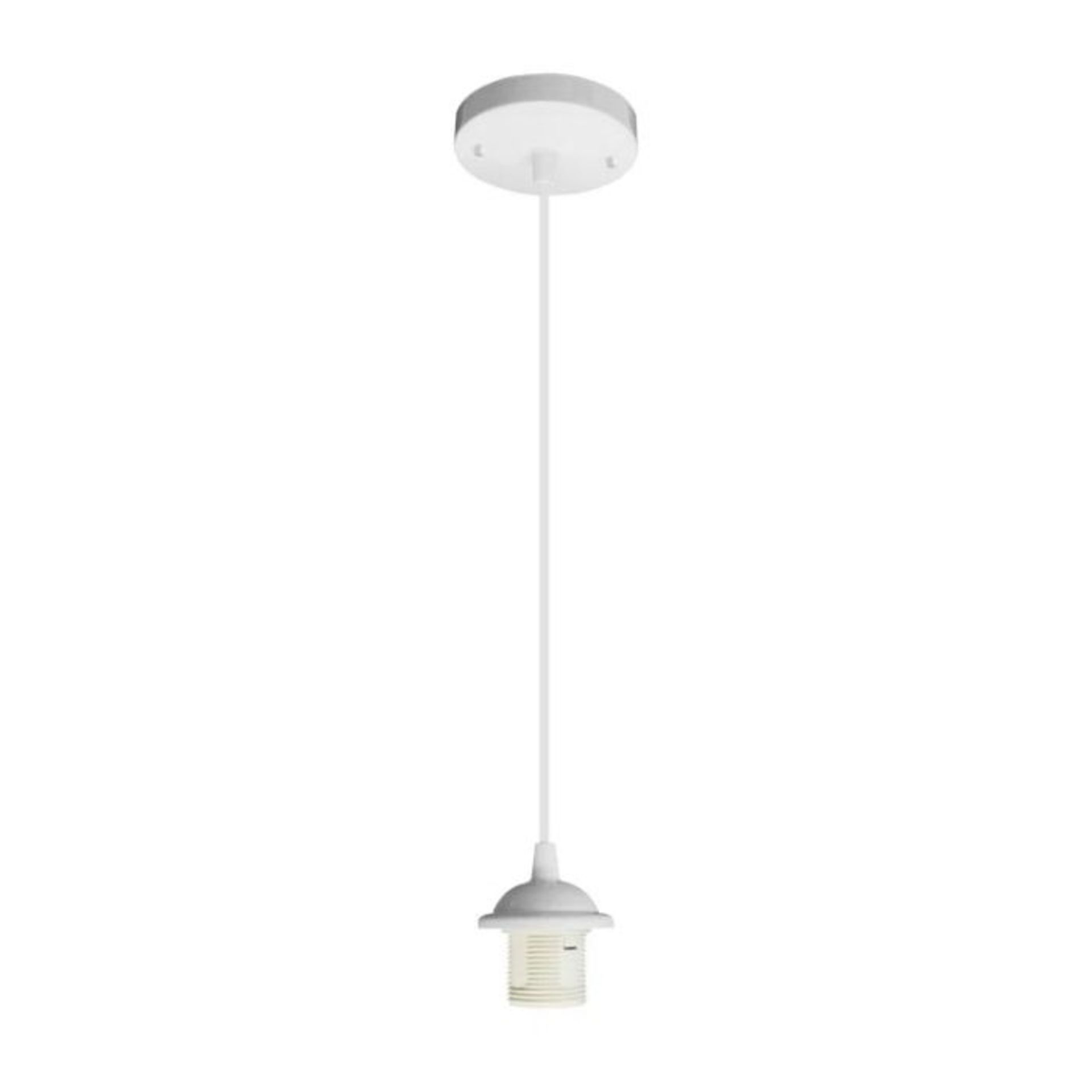 1 - Light Bulb Pendant Holder (WHITE GLOSS FINISH)