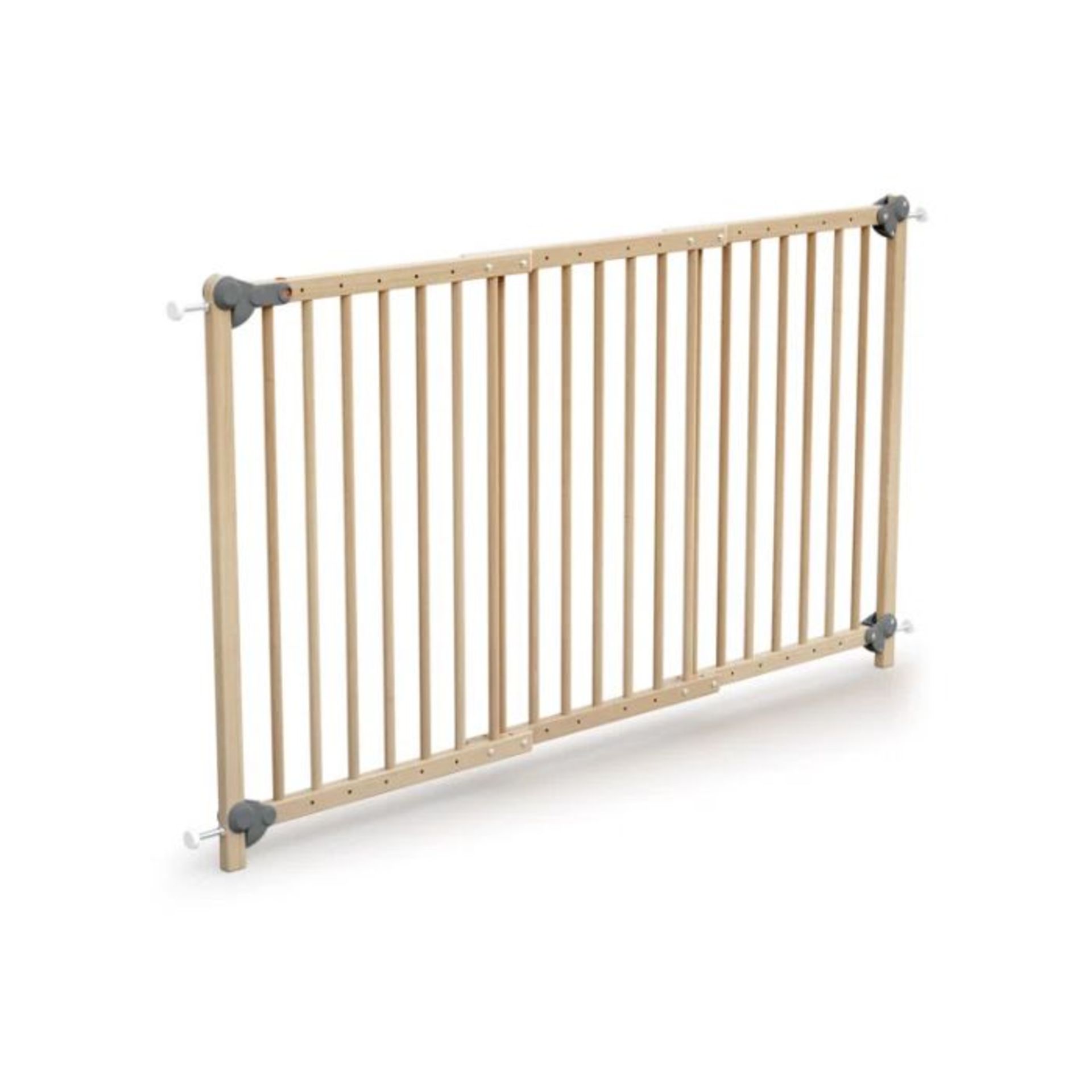 Isabelle & Max, Super Expandable Safety Gate (CLEAR - LACQUERED BEECH) (77cm H X 152cm W X 8cm