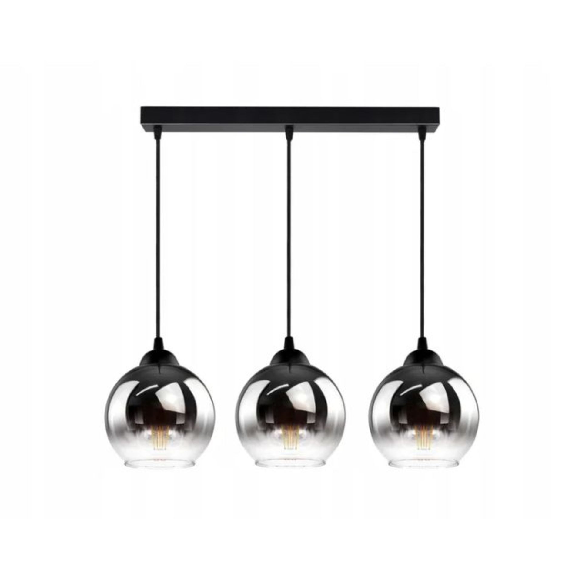 George Oliver, Weiser 3 - Light Pendant (BLACK & FADED SMOKE FINISH) - RRP £145.99 (PFSL1190 -