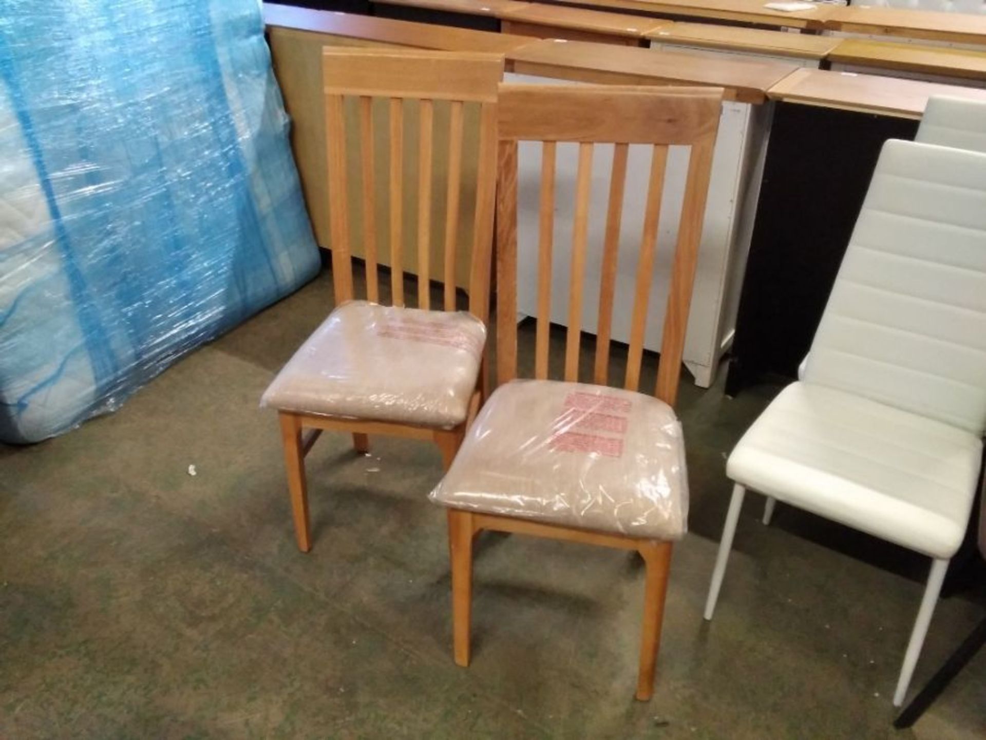 2 X OAK DINING CHAIRS