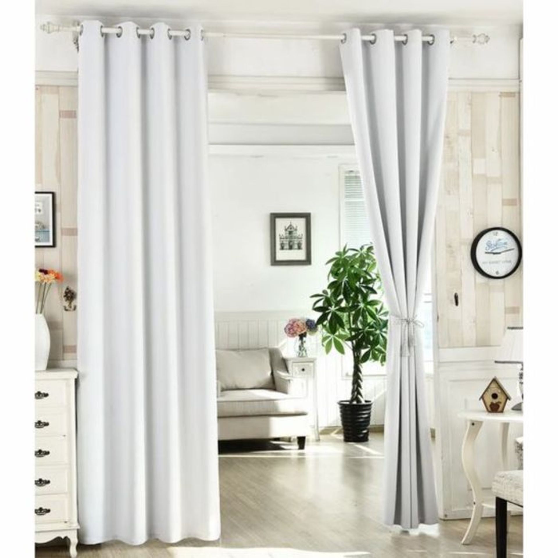 Gitty Eyelet Blackout Thermal Curtain (WHITE) (135 W x 175 D cm) - RRP £(ALTU1432 - 29072/110)