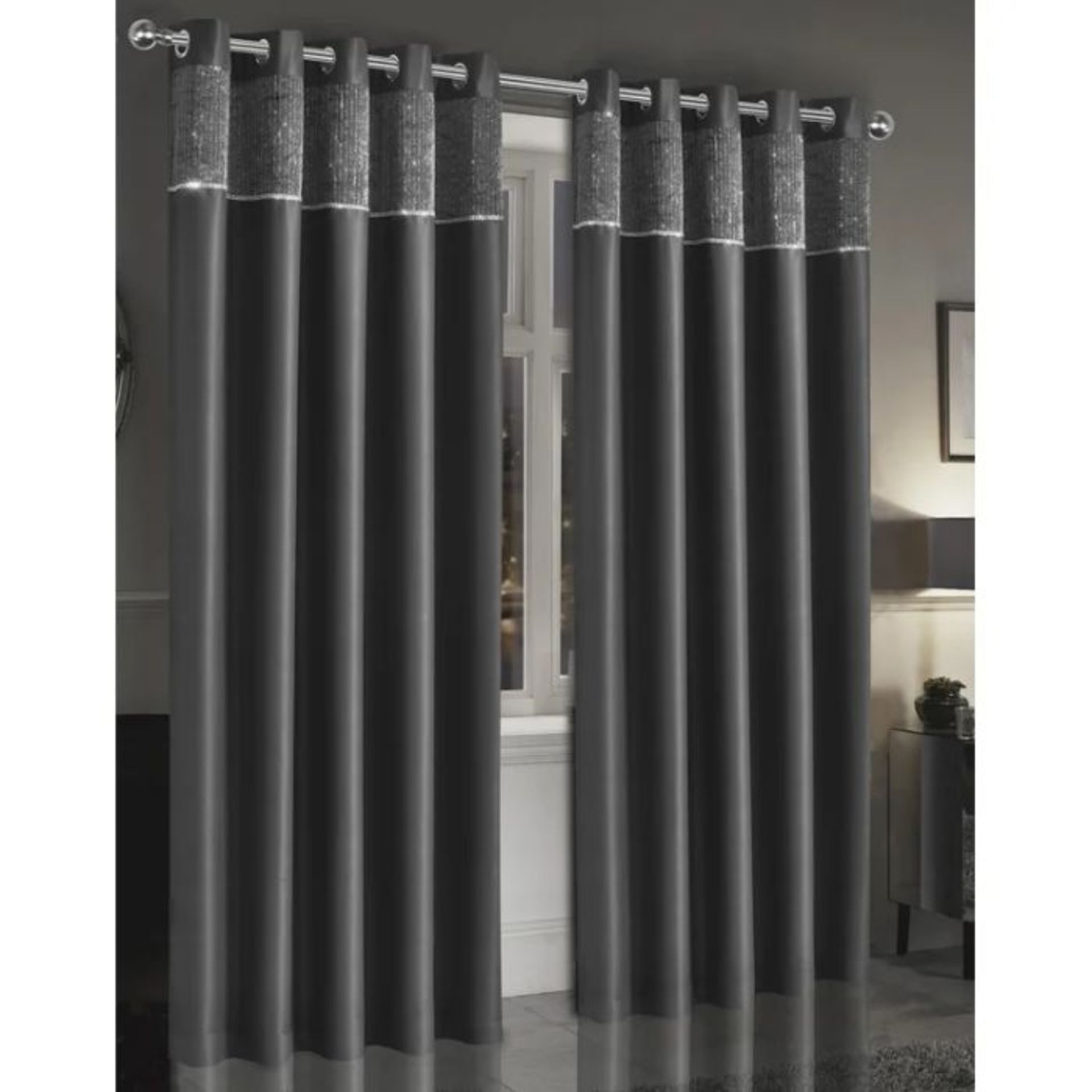 Fairmont Park, Crandall Eyelet Blackout Thermal Curtains (CHARCOAL GREY) (SIZE UNKNOWN) - RRP £41.