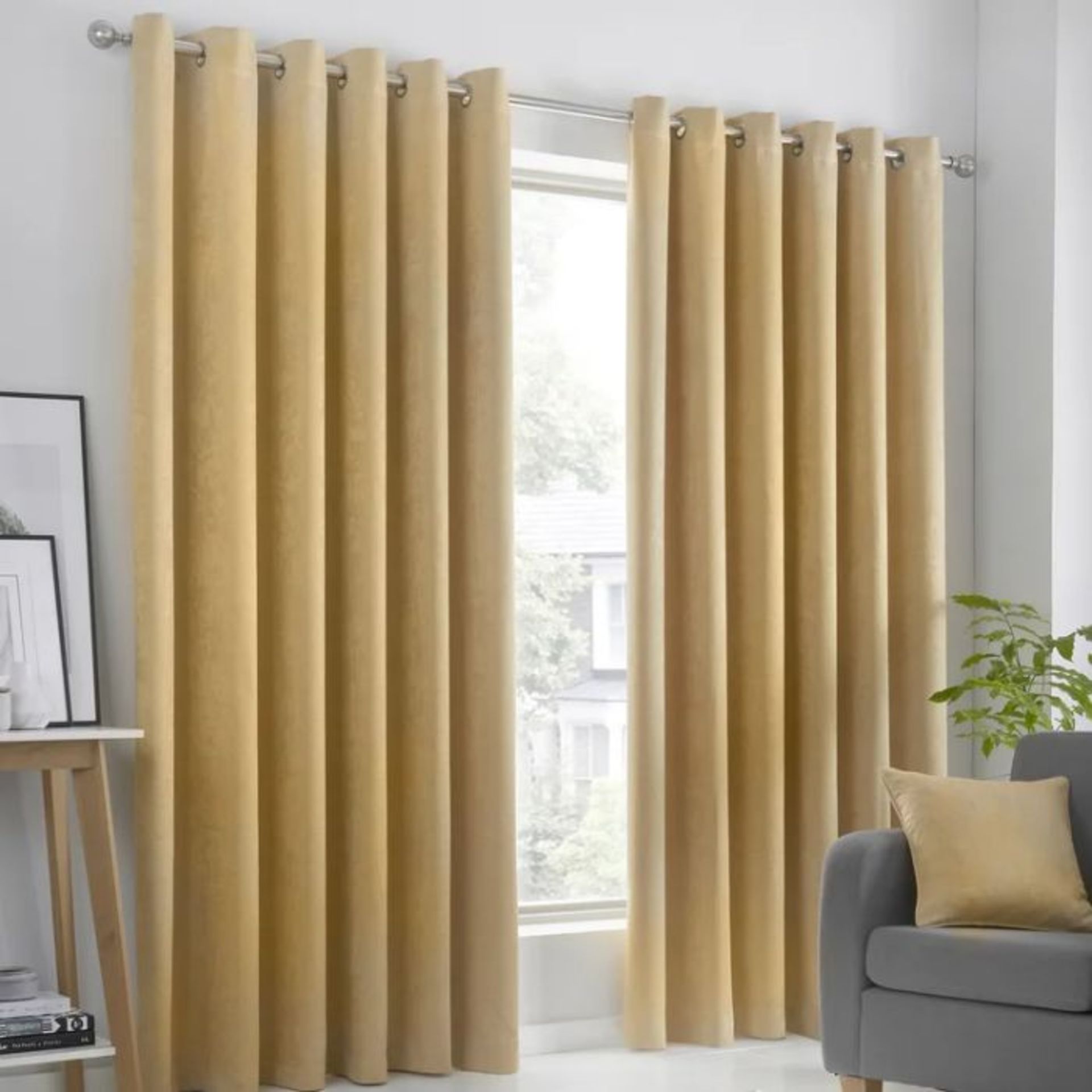 Ebern Designs, Ouida Eyelet Room Darkening Curtains (OCHRE) (228 W x 183 D cm) - RRP £36.84(EANP1016