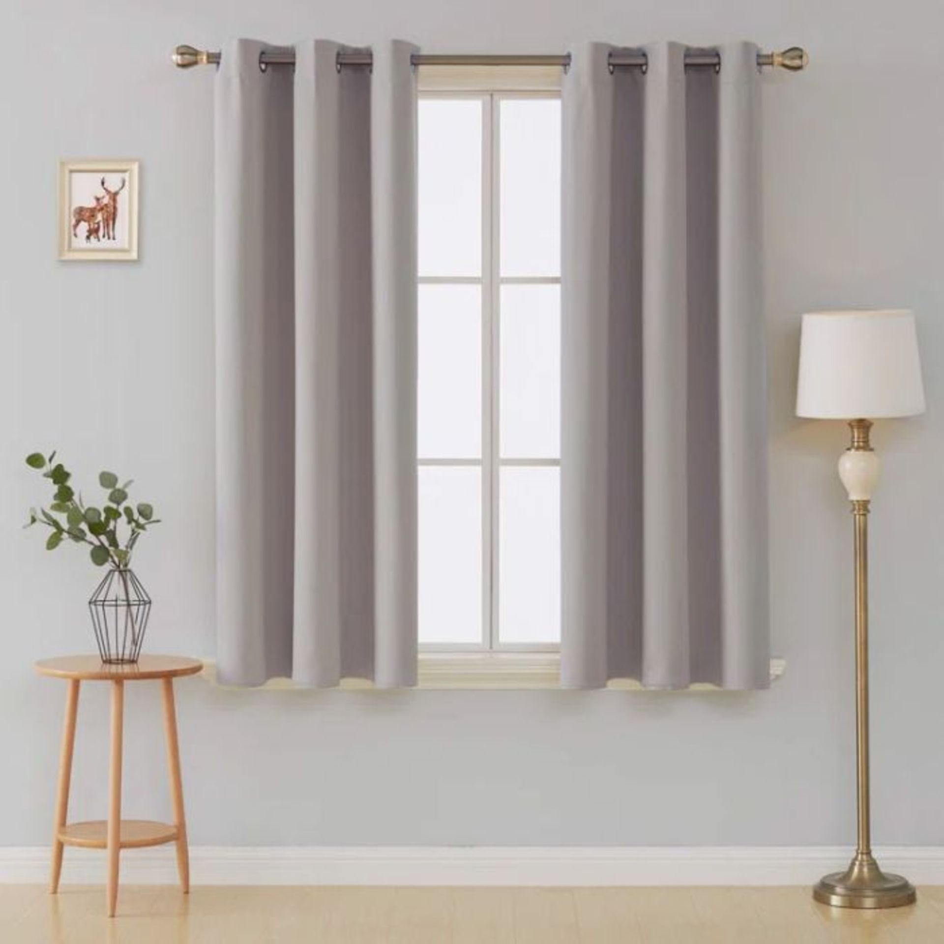 17 Stories, Jeffro Eyelet Thermal Curtains (SILVER) (117 W x 137 cm D) - RRP £41.49(FAKY1022 -