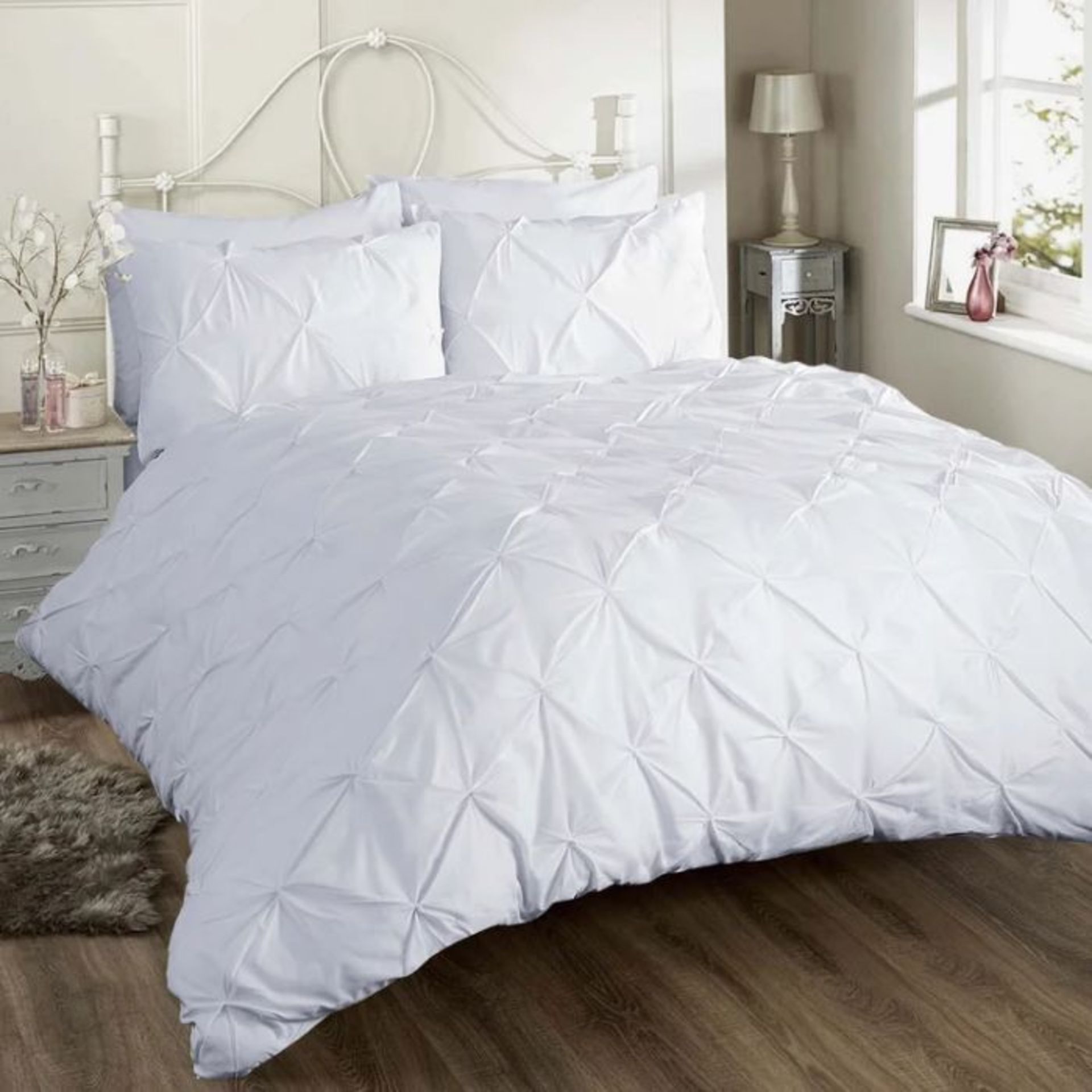 Ebern Designs, Cilla 180 TC Percale Duvet Cover Set (WHITE) (KINGSIZE) - RRP £33.99(GCEA1088 -