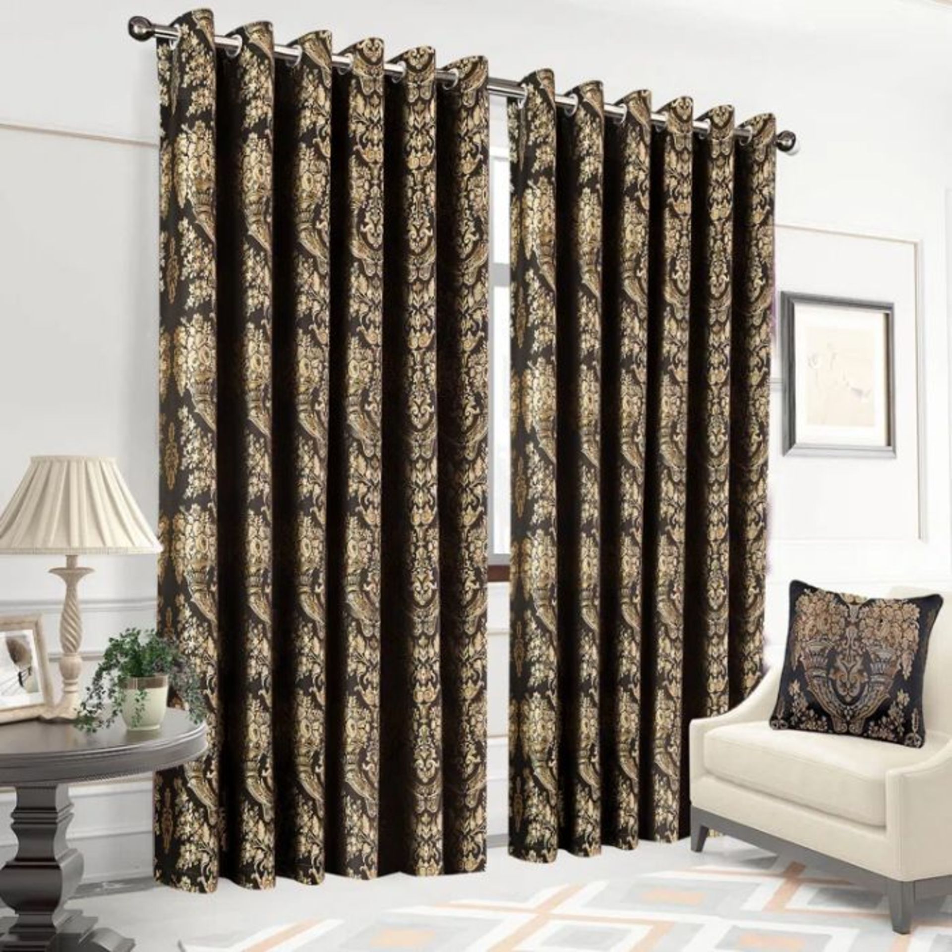 Rosdorf Park, Gaunt Sheer Thermal Single Curtain (BLACK) (167 W x 137 D cm) - RRP£36.99(AEHB1151 - - Image 2 of 4