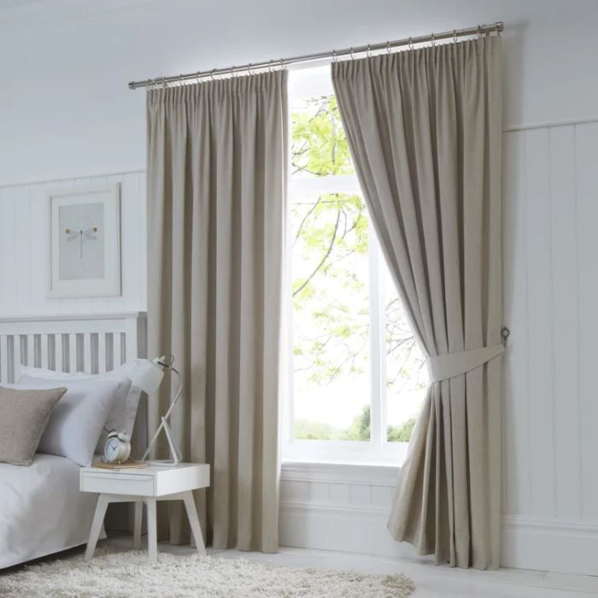 Marlow Home Co., Coleraine Pencil Pleat Blackout Thermal Curtains (NATURAL) (165 W x 229 D cm) -