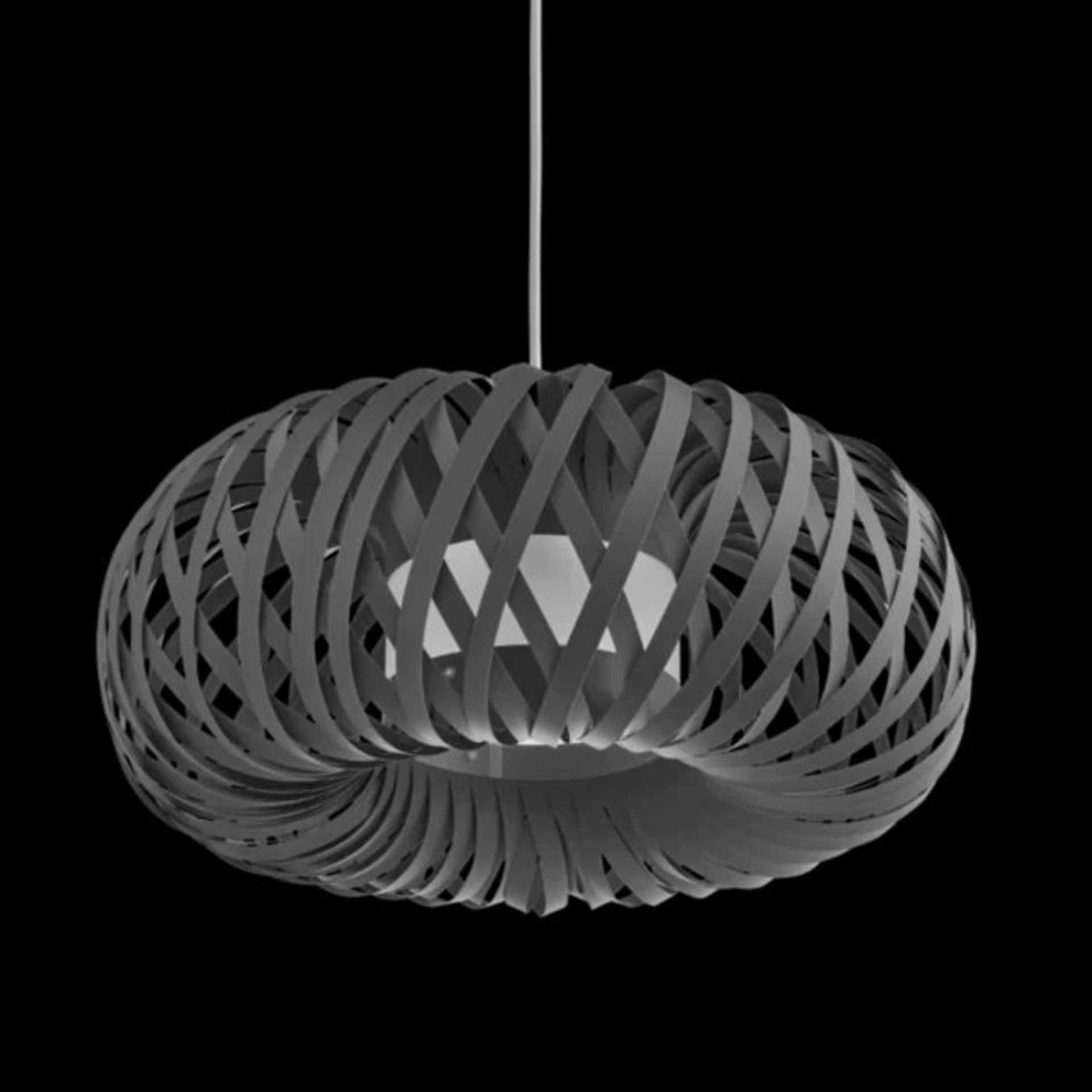 Latitude Run, 45cm Acrylic Oval Pendant Shade (GREY FINISH) - RRP £38.99(IELS1104 - 29553/50)