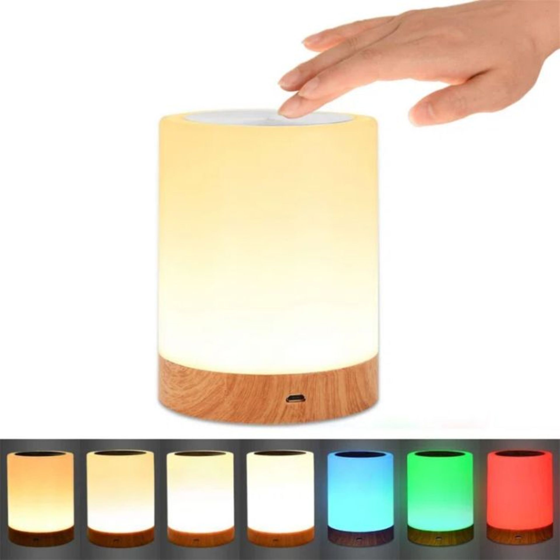 17 Stories, Touch Sensor Bedside Lamp, Dimmable Warm White Light & Color Changing RGB - RRP £76.99(