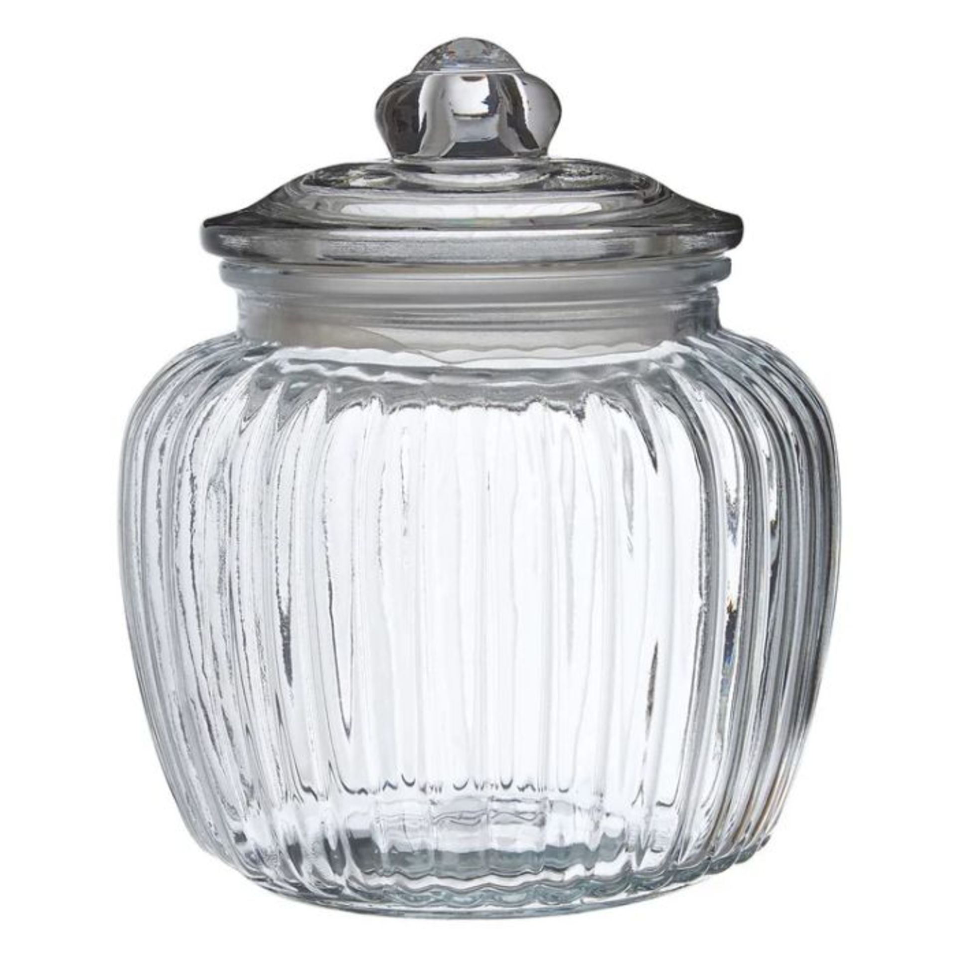Marlow Home Co., Vintage Design Glass Storage Jar (18cm H X 14cm W X 14cm D) - RRP £18.99(OCJN4009 -
