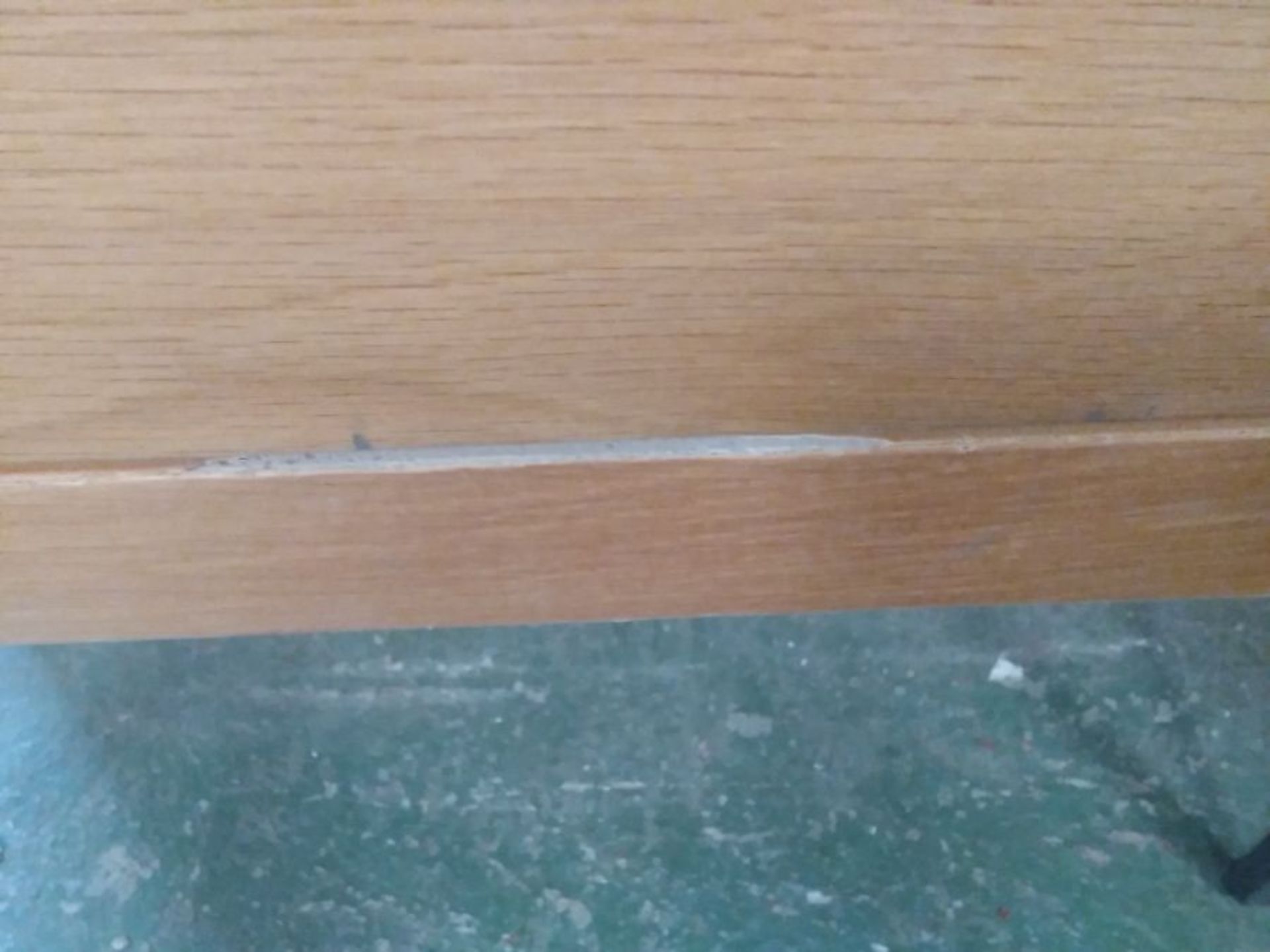 INDUSTRIAL OAK FIX TO WALL BOOKCASE (DAMAGE) - Image 3 of 3