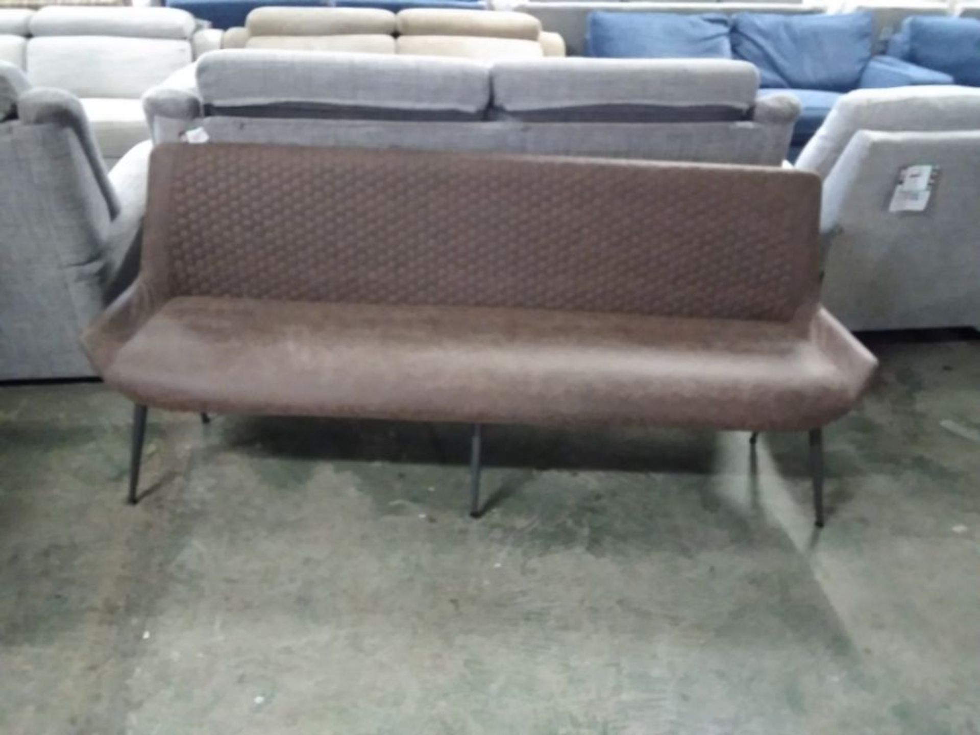 INDUSTRIAL brown LEATHER 195 CM BENCH