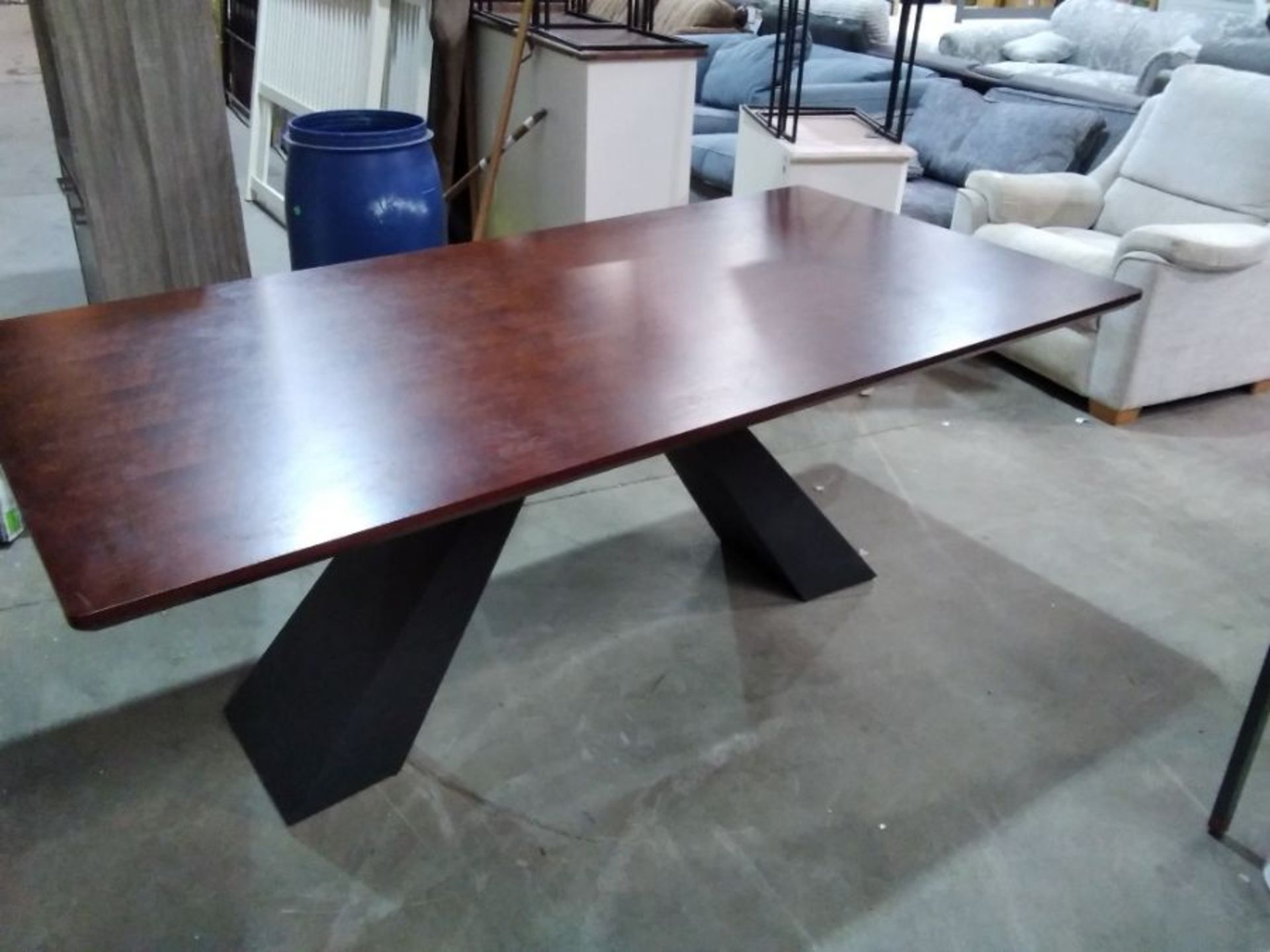 BLACK AND WALNUT COFFEE TABLE 3 BOXES (BUILT)