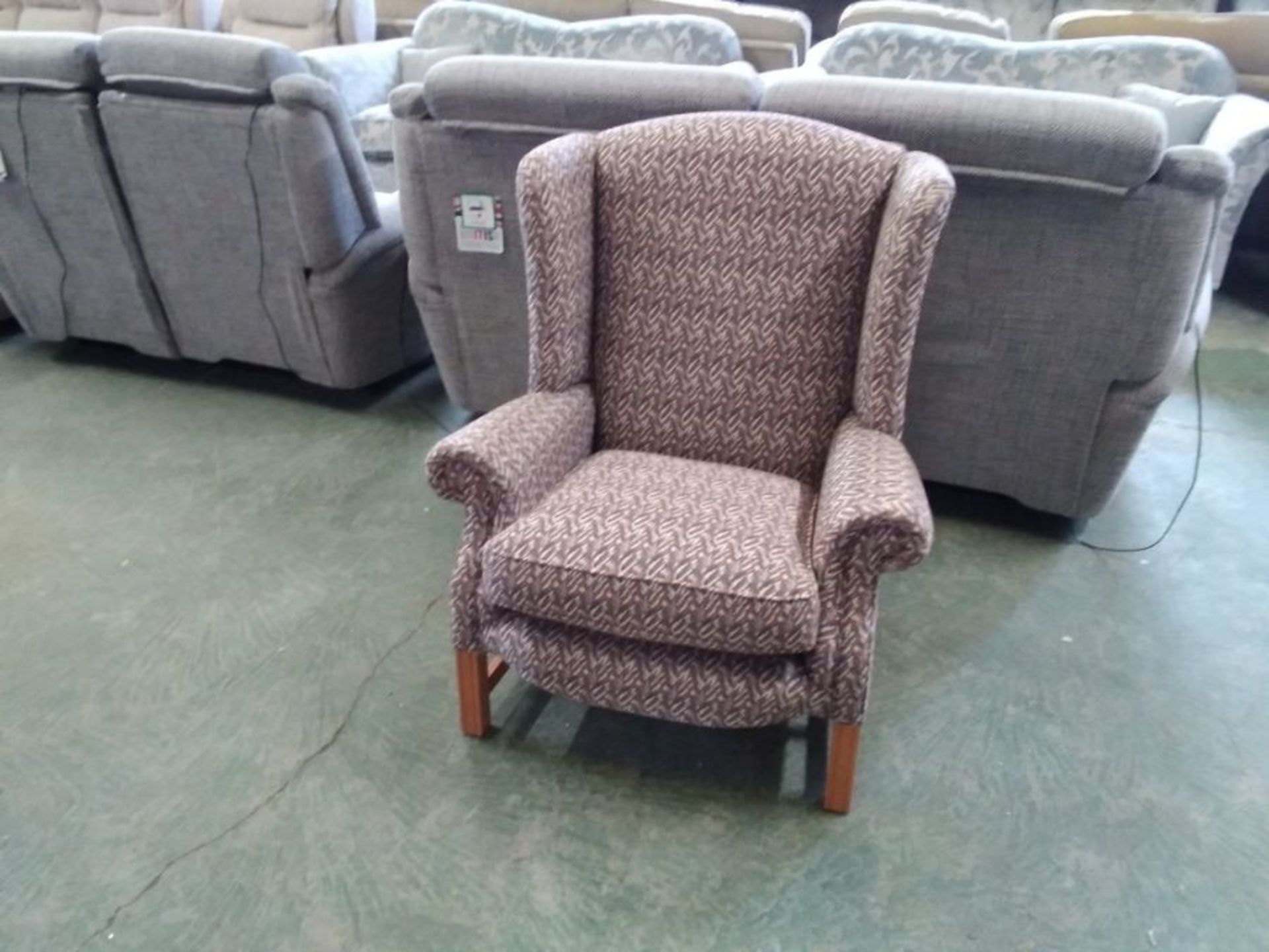 MULTI COLOURED PATTERNED WING CHAIR (TROO2929-WO12