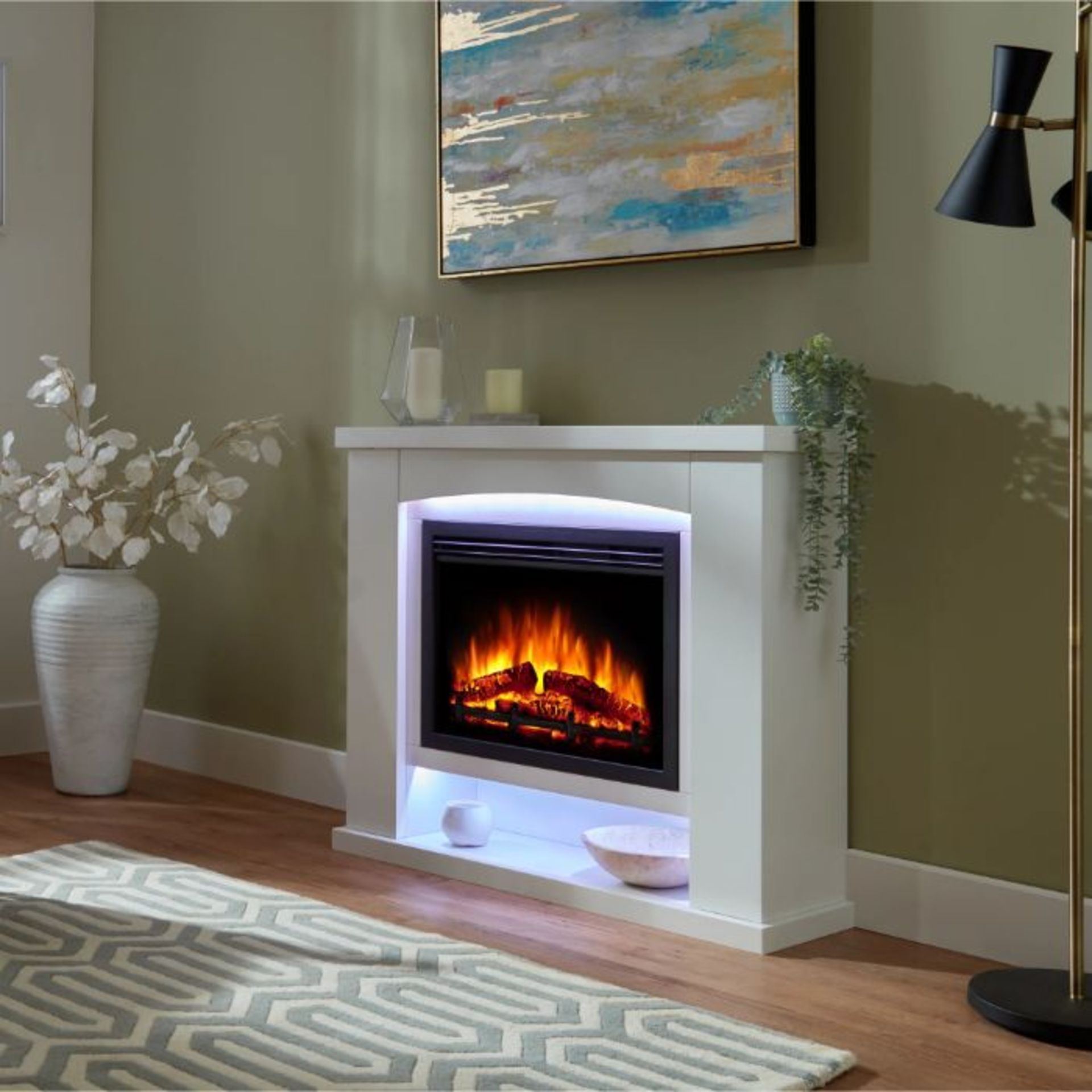 Castleton Fires & Fireplaces,Larry Castleton Fires & Fireplaces 100Cm W (U003971883) RRP -£429.99 (