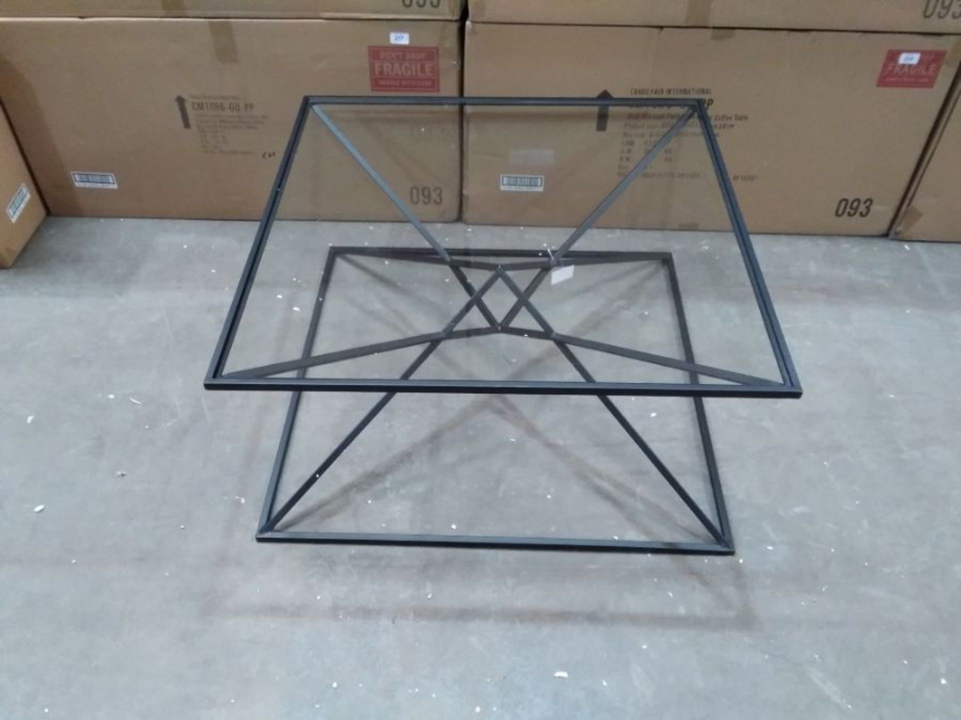 PARISSANE BLACK LARGE COFFEE TABLE (OPEN)