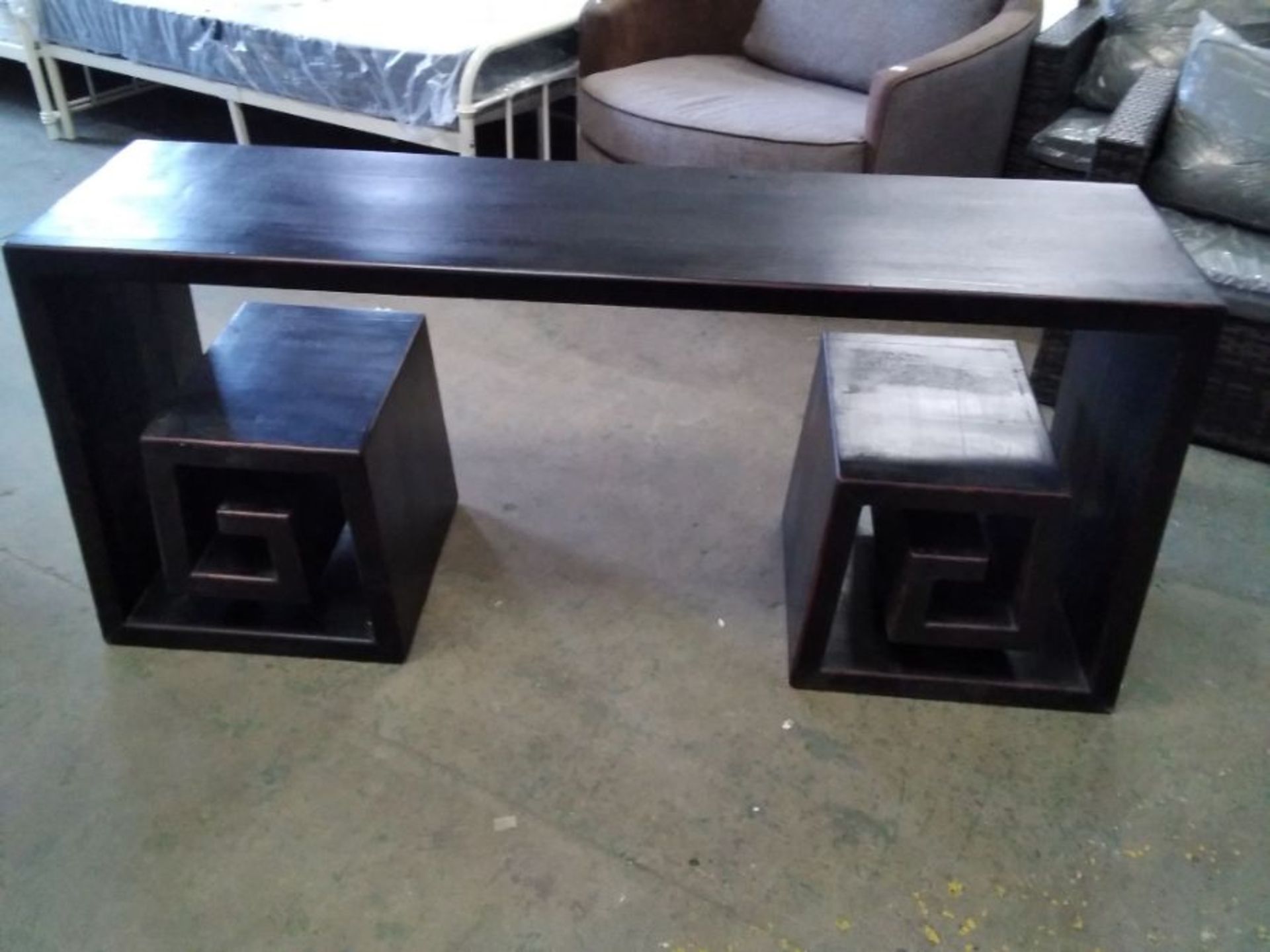 LARGE CONSOLE TABLE (MARKED)