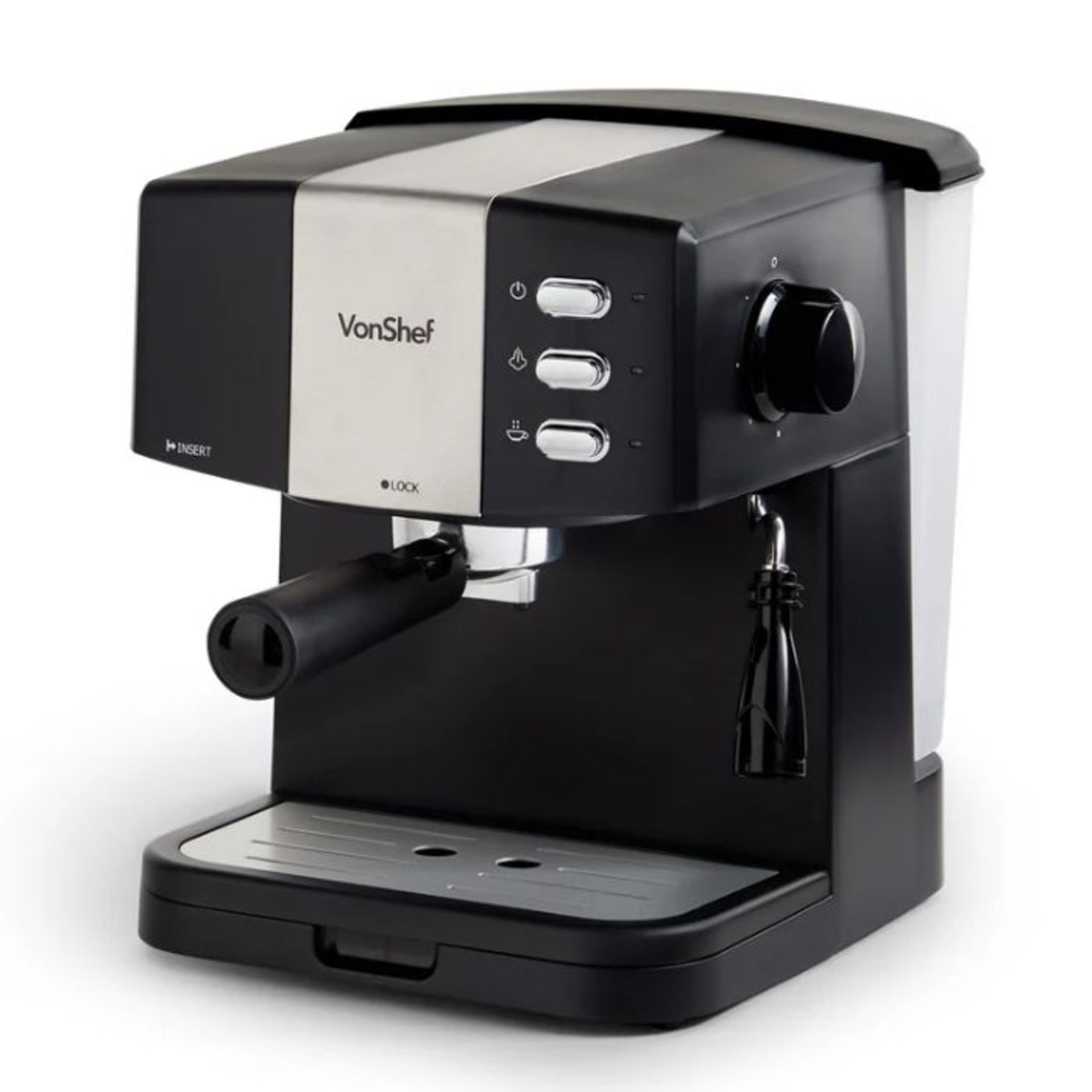 VonShef, 15 Bar Espresso & Coffee Machine (BOXED, NOT TESTED) - RRP £79.99 (VOSH1515 - 29570/7)