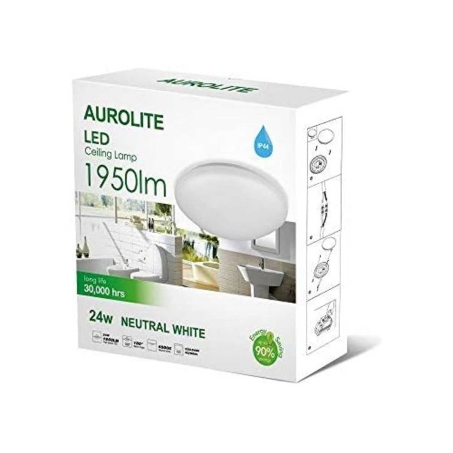 AUROLITE, LED Semi Flush Ceiling Light (NATURAL WHITE) (P761/85)