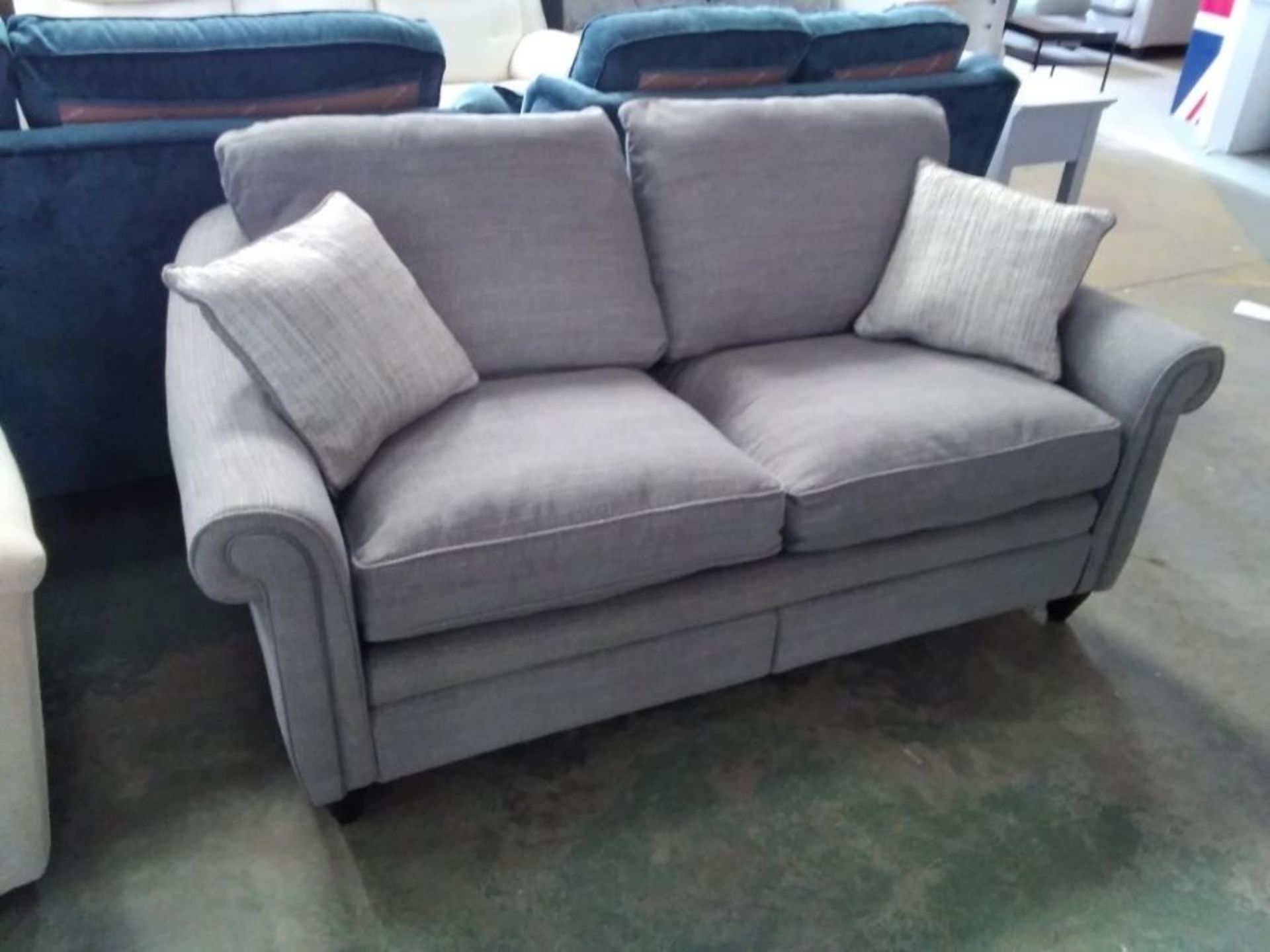 GREY PATTERNED 2 SEATER SOFA (TROO2928-WO1218717)