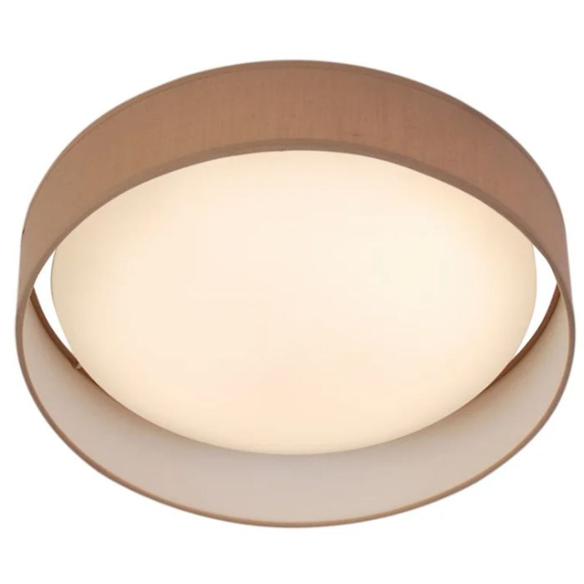 Latitude Run, Micheal 1-Light LED Flush Mount (BROWN FABRIC FINISH) - RRP £29.99 (SRL5597 - 29254/