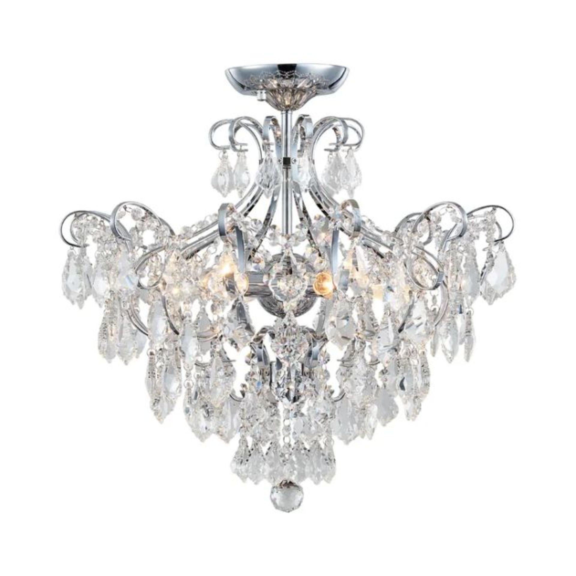 Mercer41, Benavides 6-Light Crystal Chandelier (CHROME & CRYSTAL) - RRP £205.99 (DGFE1099 - 29496/