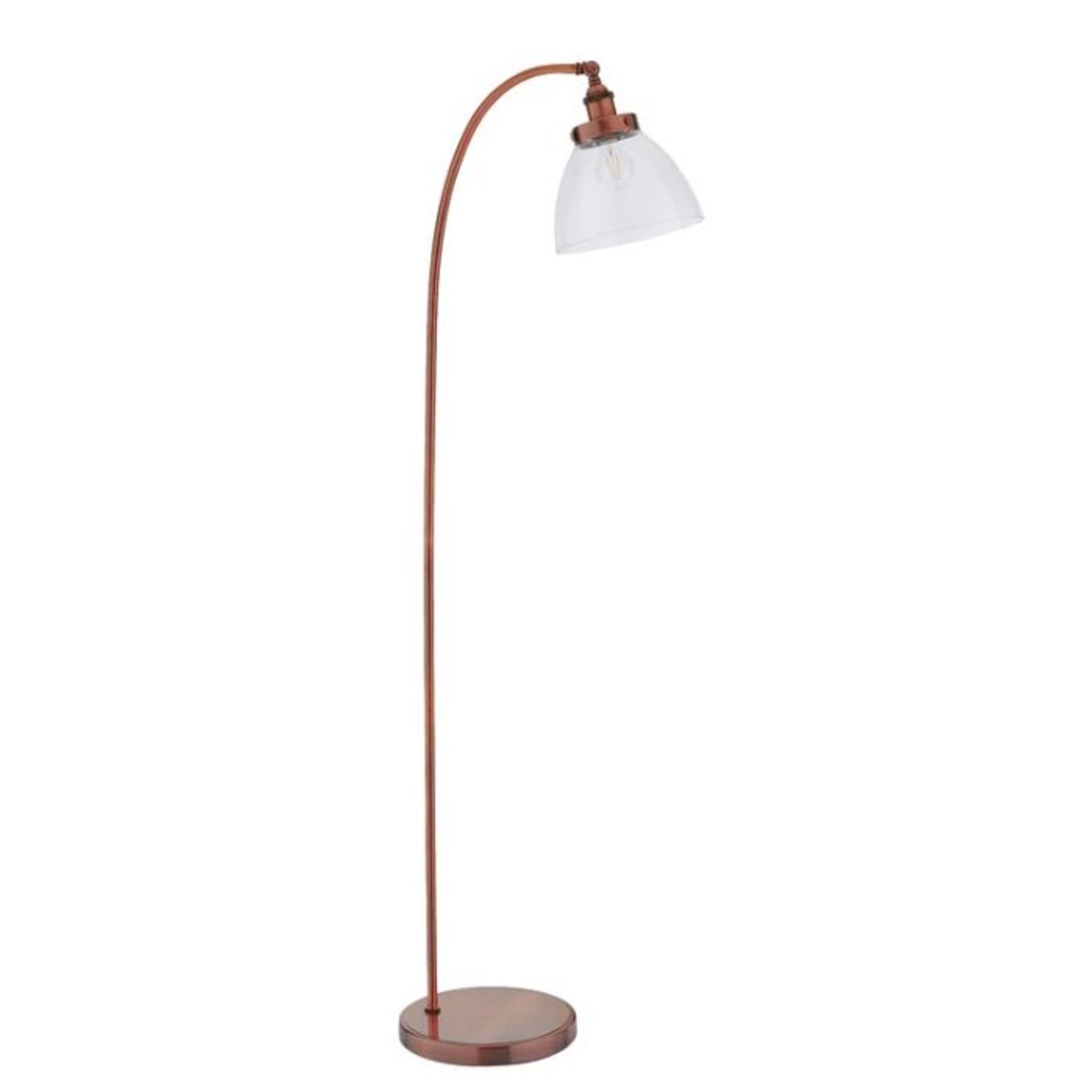 Zipcode Design, Henrietta 152cm Arched Floor Lamp (COPPER & GLASS FINISH) - RRP £102.99 (