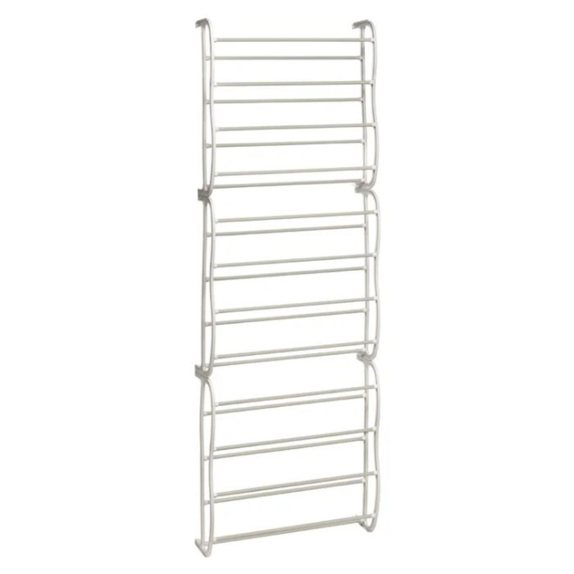 Symple Stuff, Over Door Shoe Rack (WHITE FINISH) ( 180cm H X 57cm W X 19cm D) - RRP £36.99(