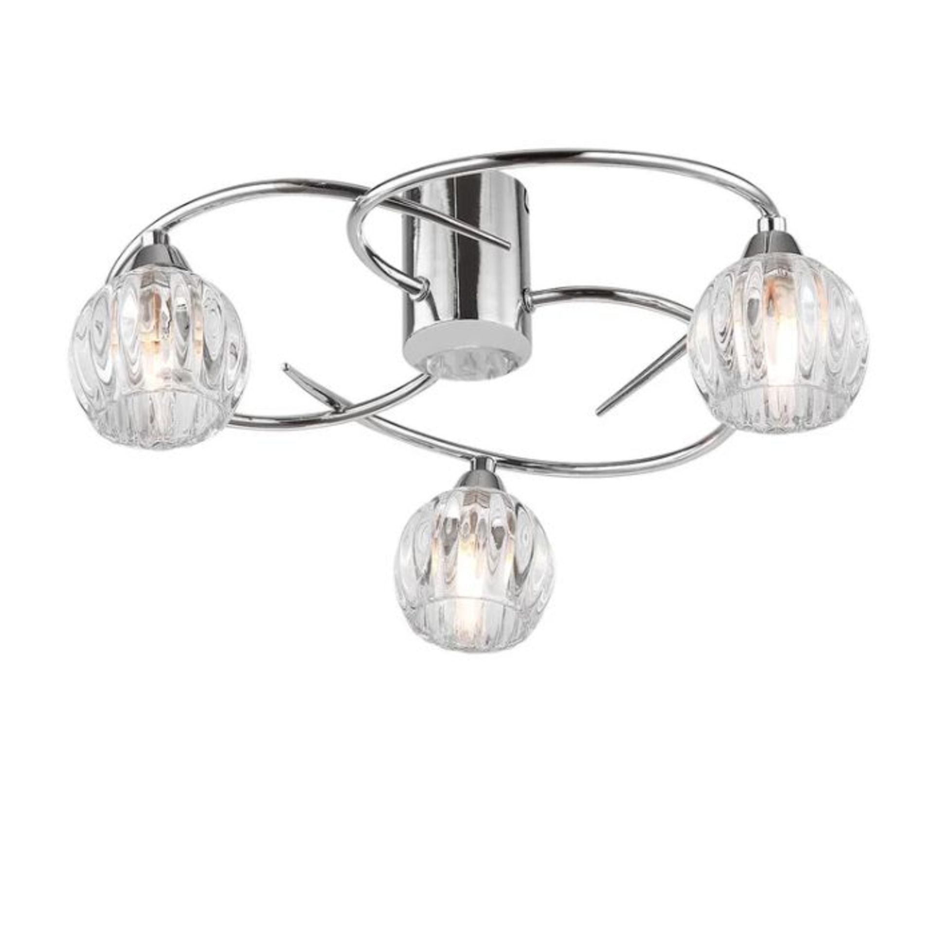 Latitude Run, Humboldt 3-Light Semi Flush Mount (CHROME FINISH) - RRP £39.99 (AULL1030 - 29050/20)