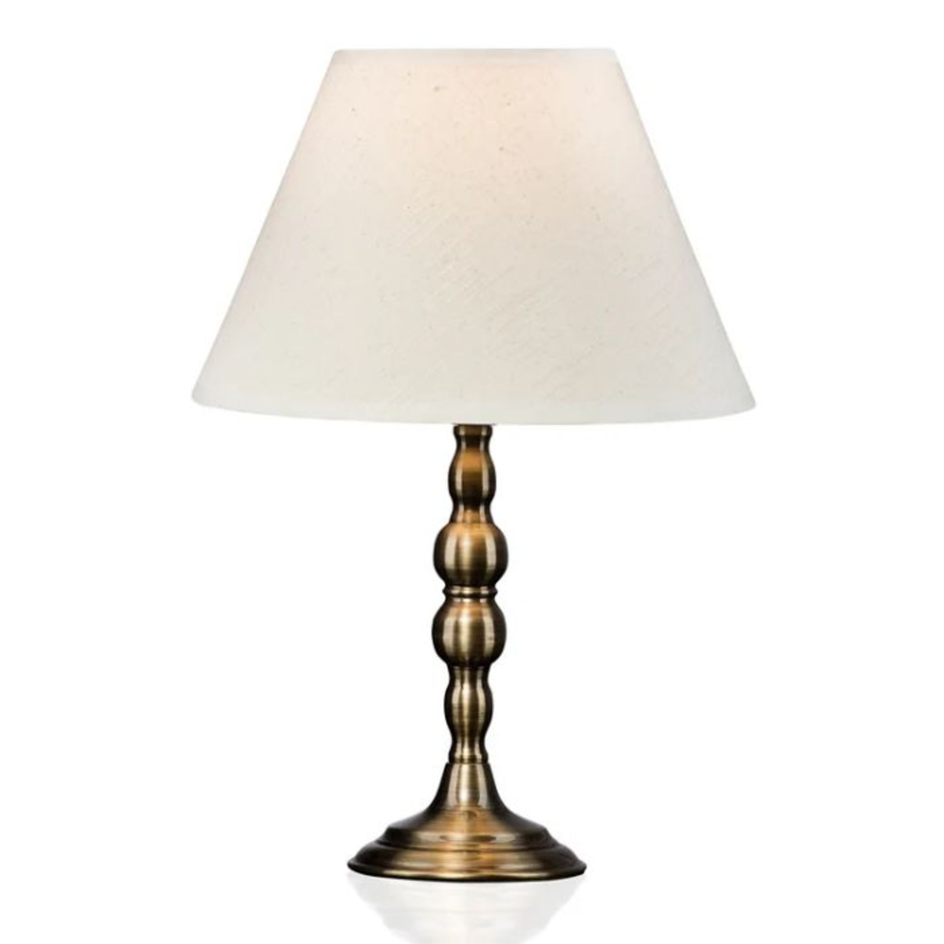 Astoria Grand, Royston 37cm Table Lamp (ANTIQUE BRASS FINISH & CREAM SHADE) - RRP £32.99(