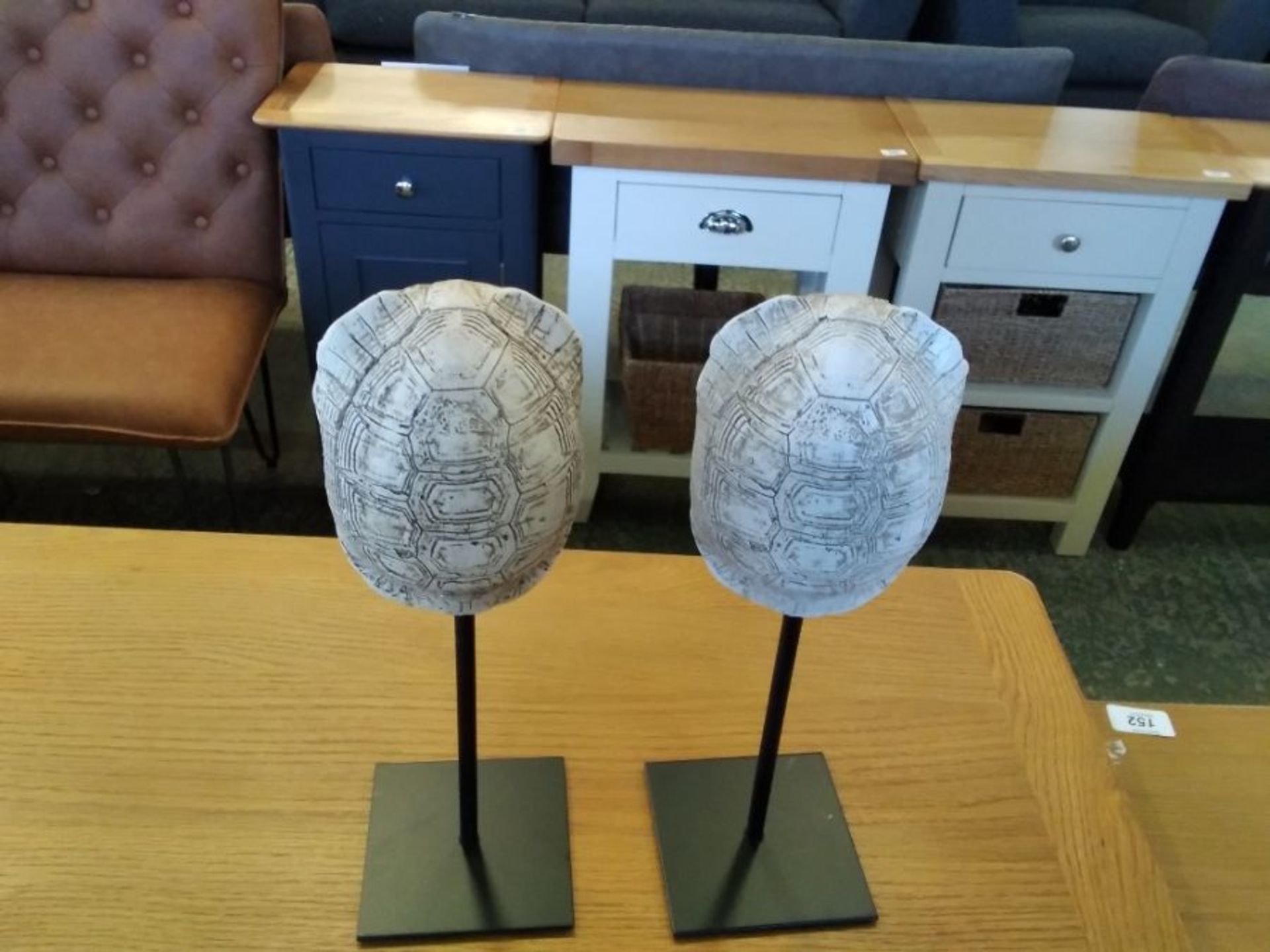 2 X TORTOISE SCULPTURES