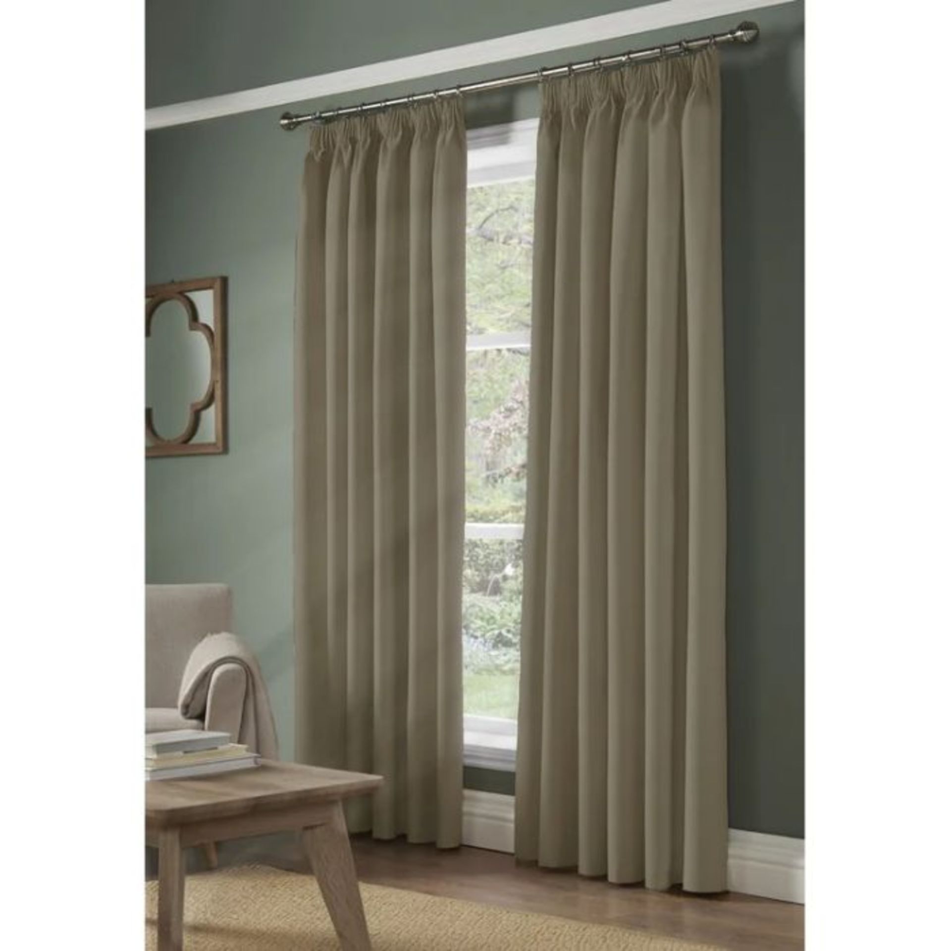 Lark Manor, Jacquelyn Pencil Pleat Room Darkening Thermal Curtain (BEIGE) (168 W x 137 D cm) - RRP£ - Image 3 of 4