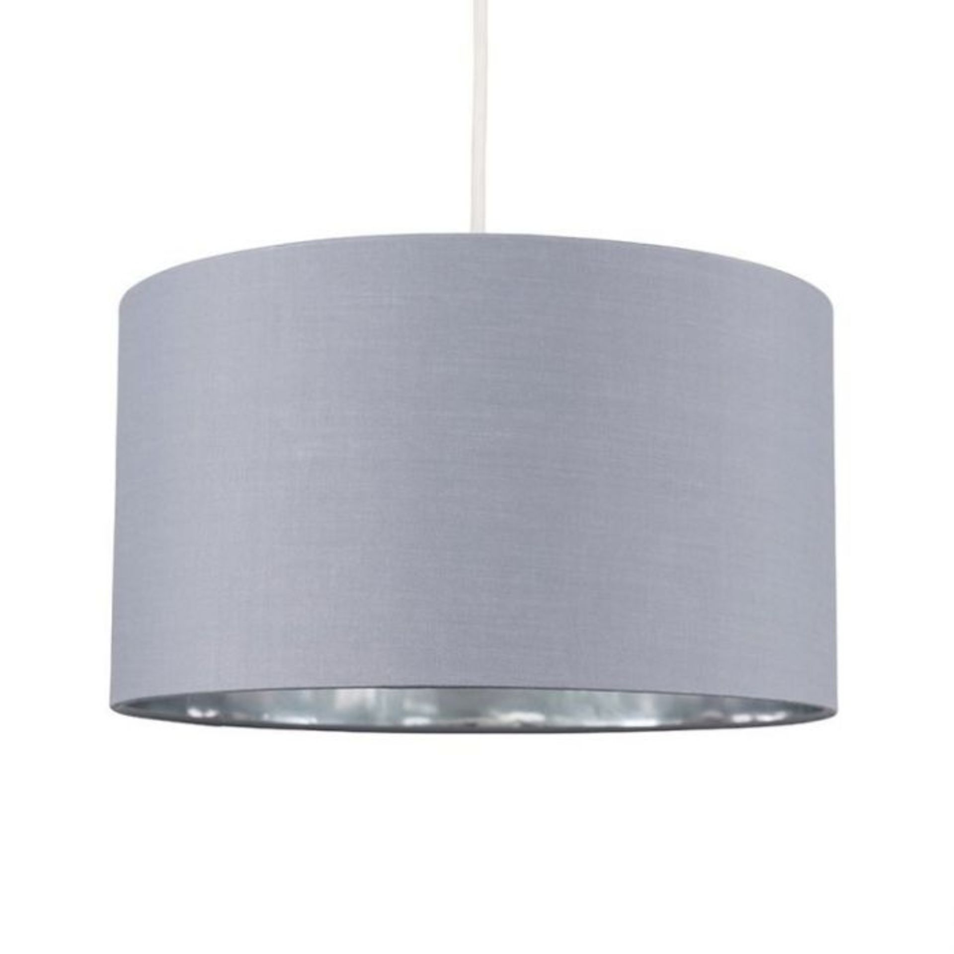 Reni 35cm Large Pendant Shade (GREY & CHROME INNER) (MSUN7964)